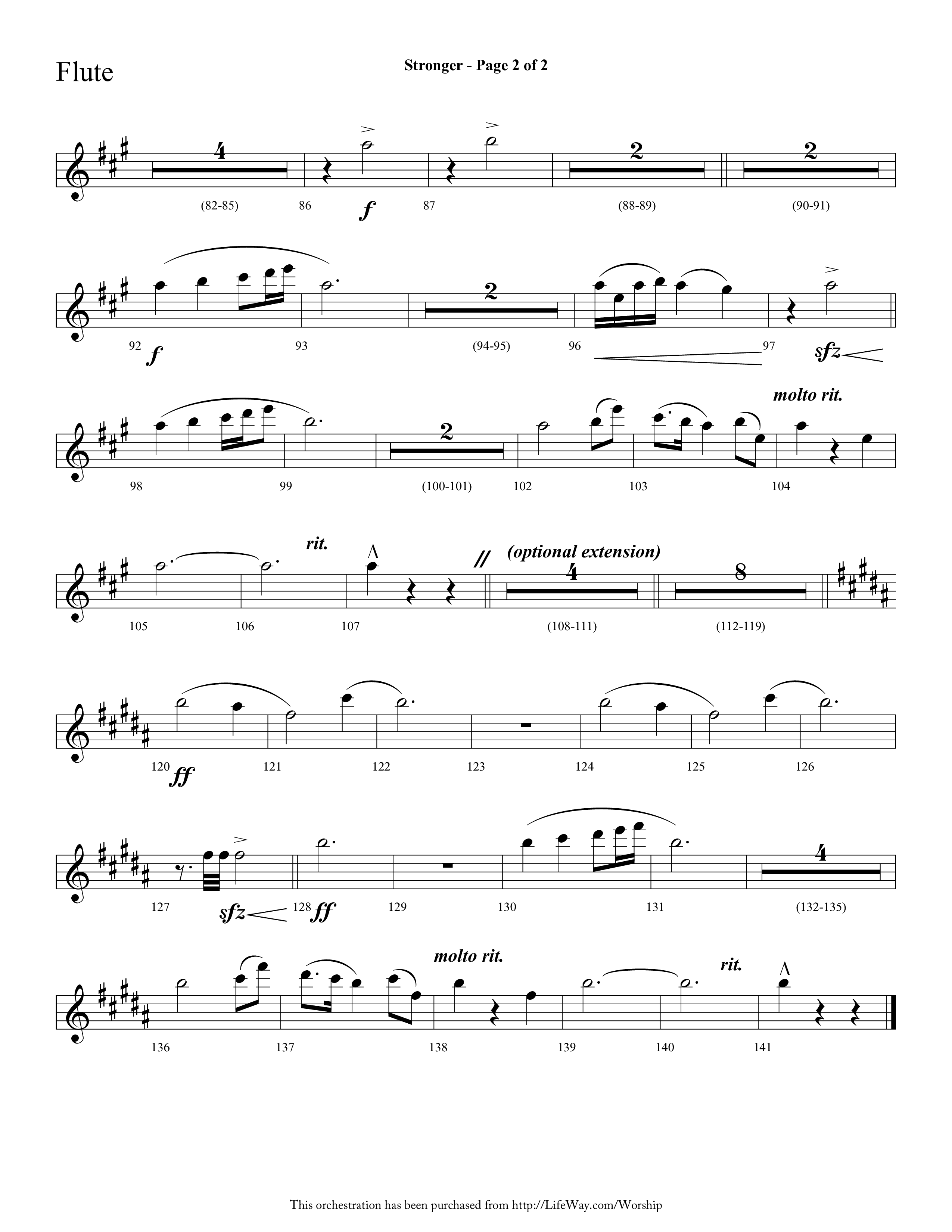 Stronger (Choral Anthem SATB) Flute (Lifeway Choral / Arr. Cliff Duren)