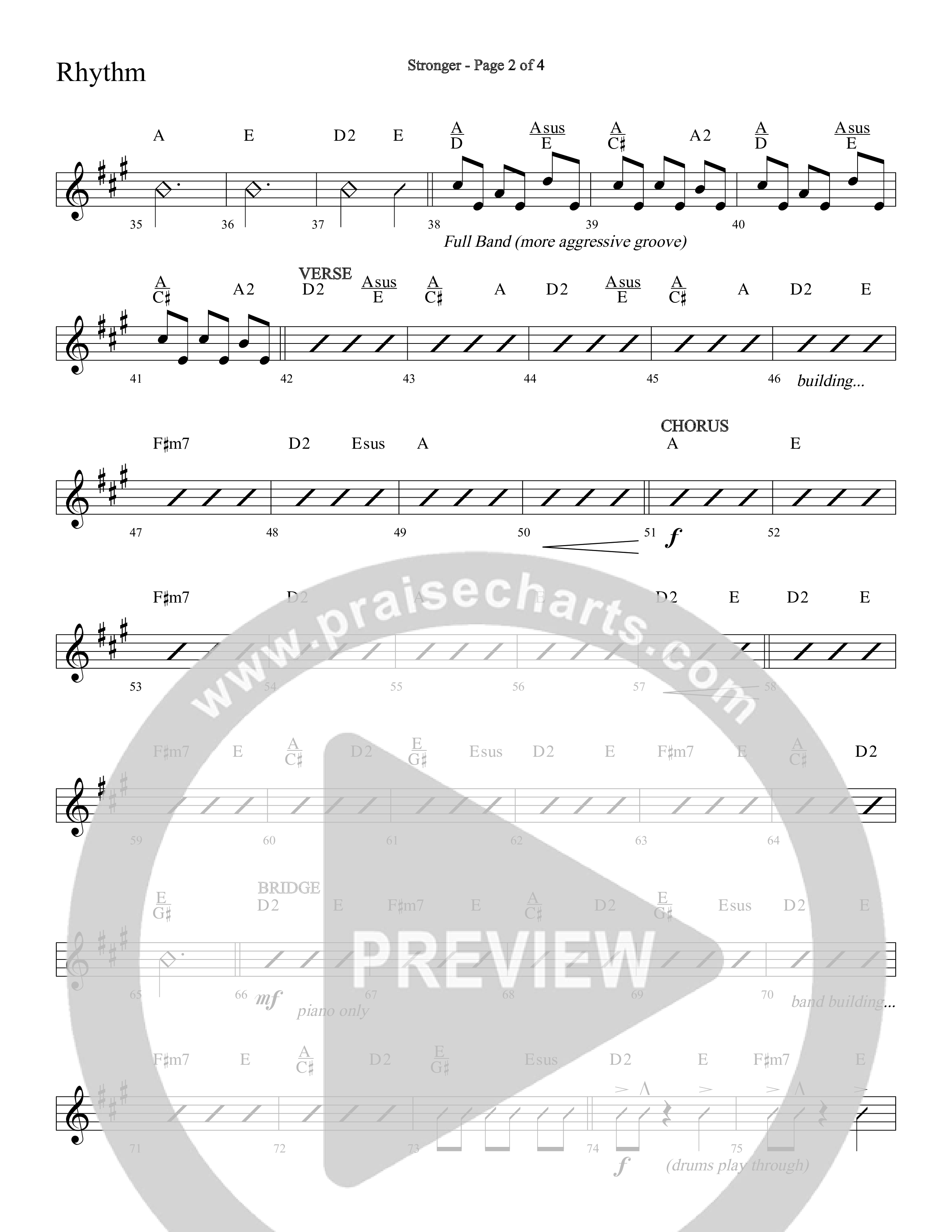 Stronger (Choral Anthem SATB) Lead Melody & Rhythm (Lifeway Choral / Arr. Cliff Duren)