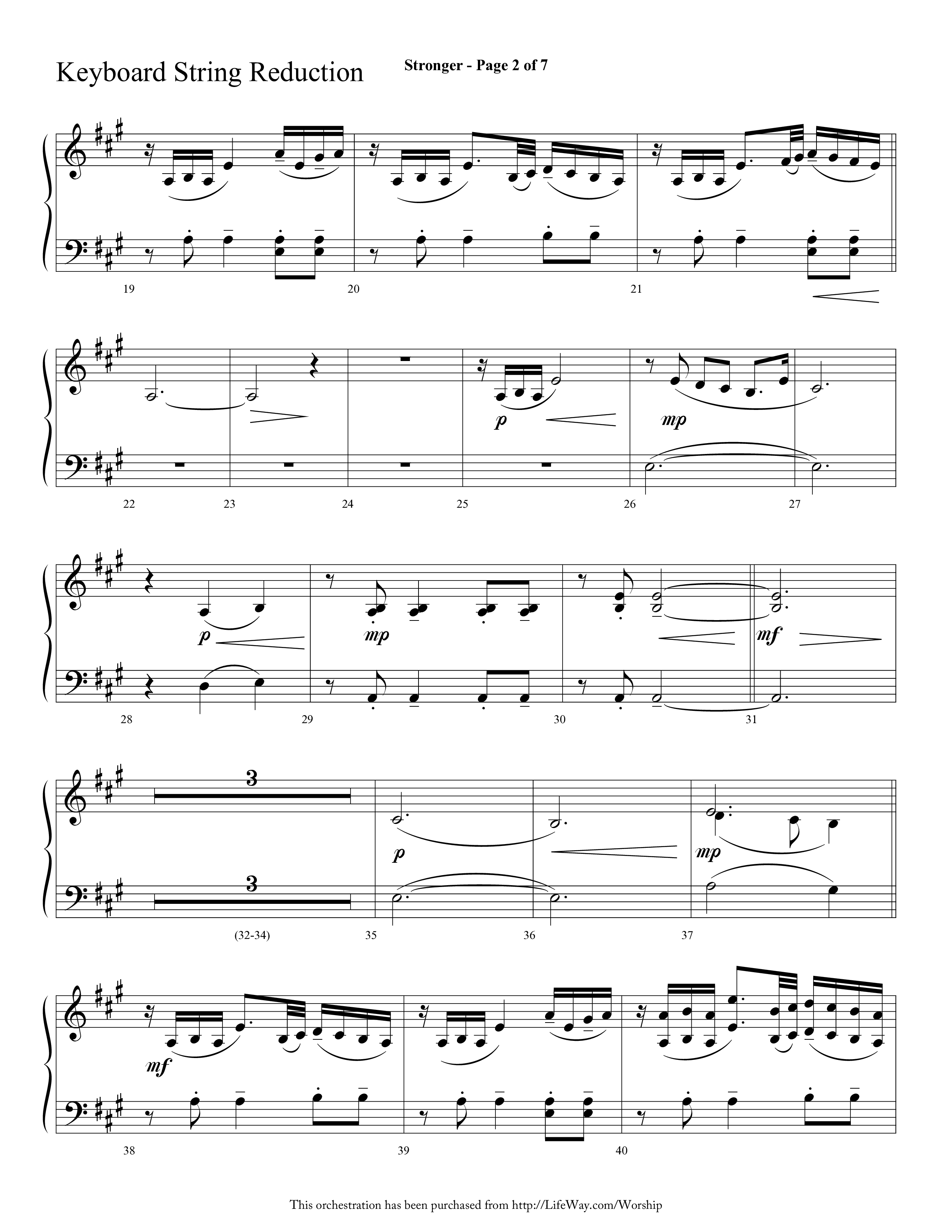 Stronger (Choral Anthem SATB) String Reduction (Lifeway Choral / Arr. Cliff Duren)