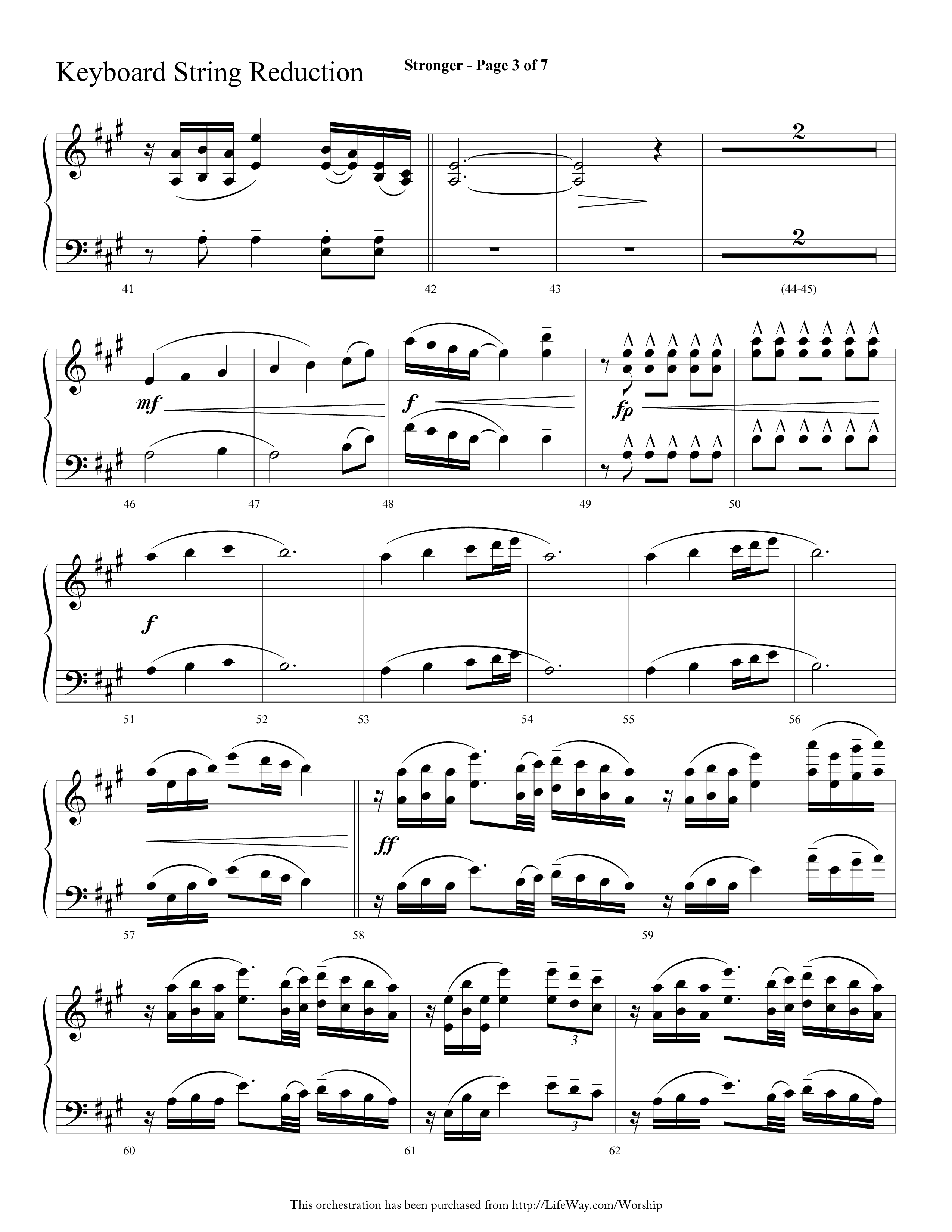 Stronger (Choral Anthem SATB) String Reduction (Lifeway Choral / Arr. Cliff Duren)