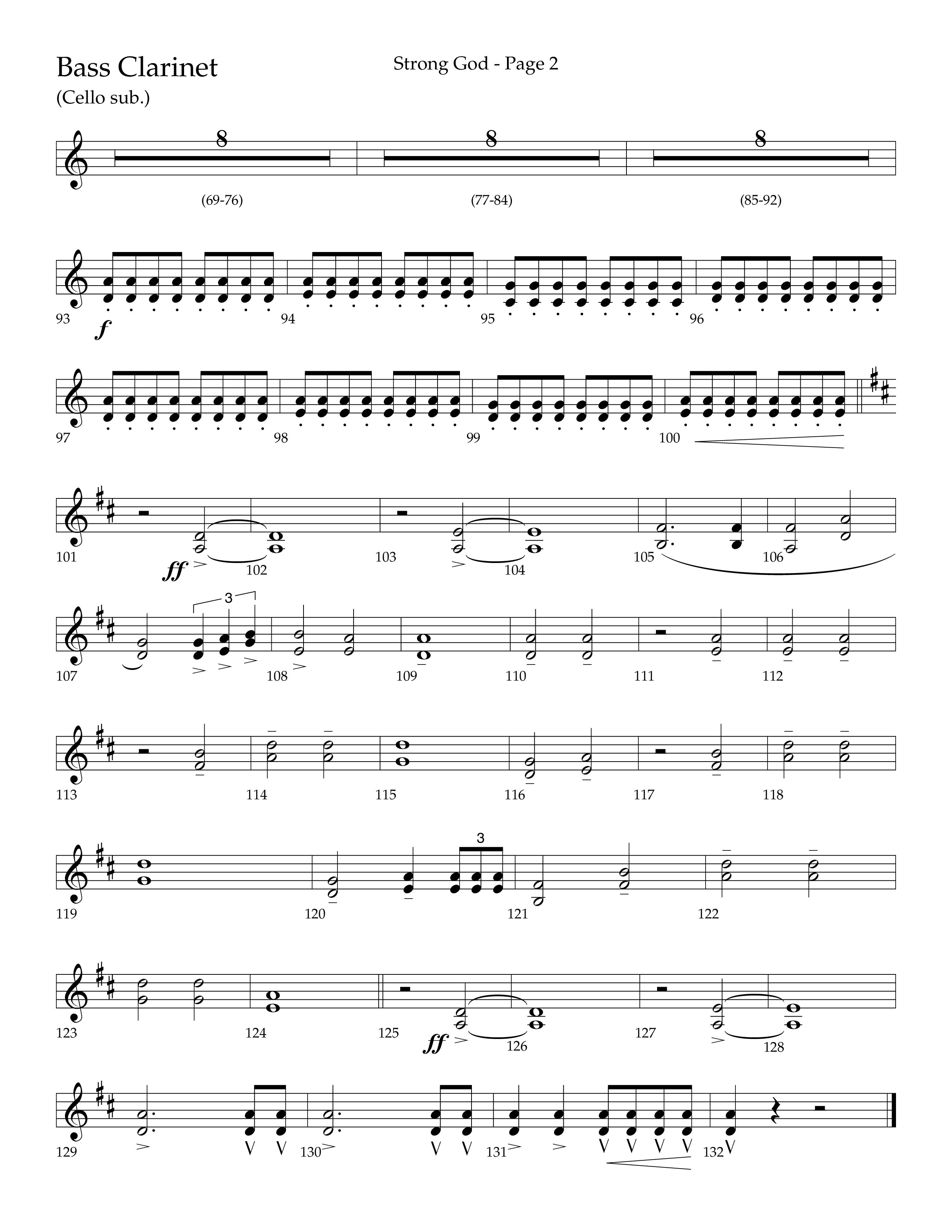 Strong God (Choral Anthem SATB) Bass Clarinet (Lifeway Choral / Arr. Craig Adams / Arr. Bruce Cokeroft / Orch. Craig Adams)