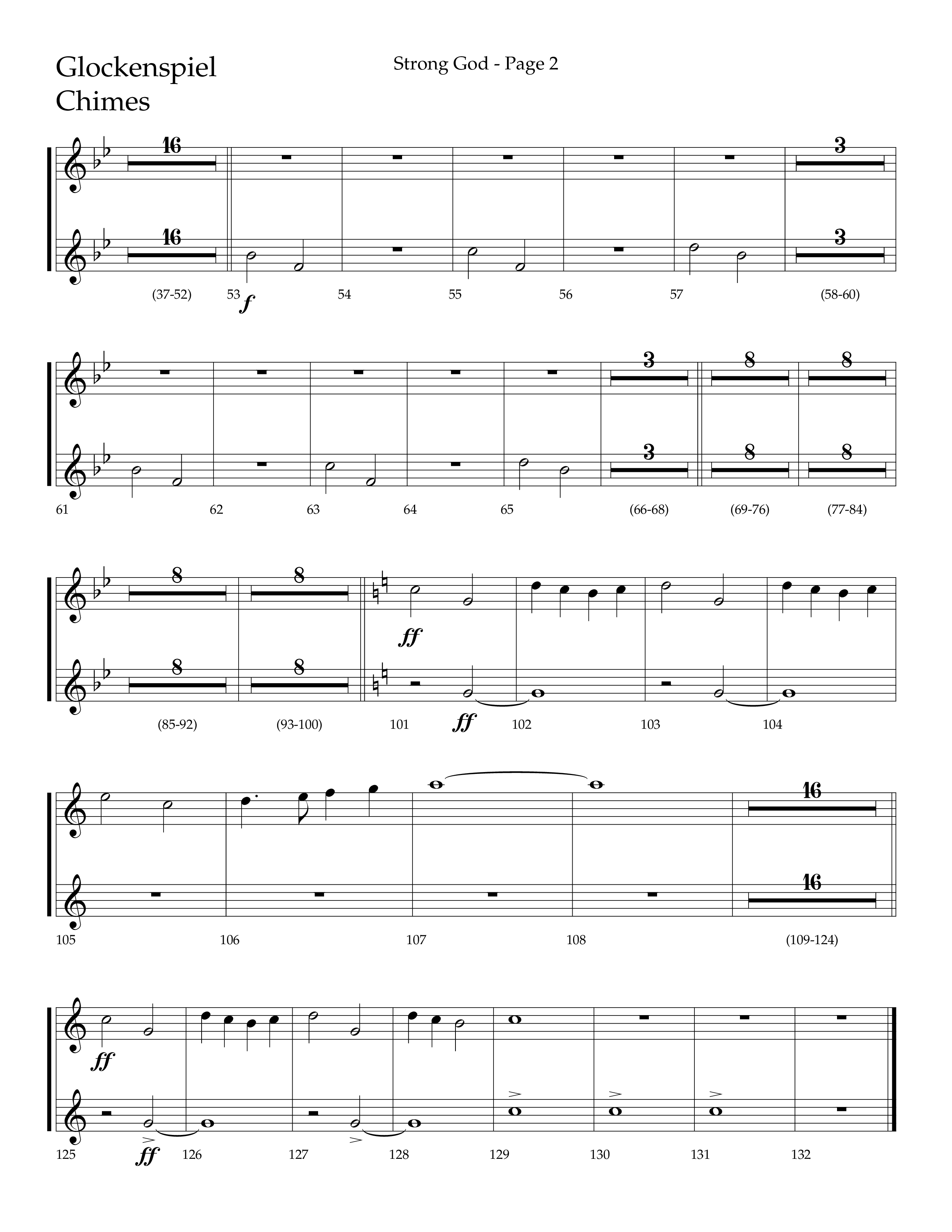 Strong God (Choral Anthem SATB) Chimes/Glockenspiel (Lifeway Choral / Arr. Craig Adams / Arr. Bruce Cokeroft / Orch. Craig Adams)