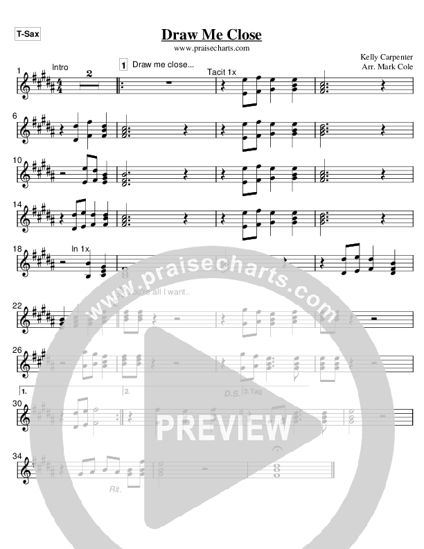 Draw Me Close Tenor Sax 2 (Kelly Carpenter)