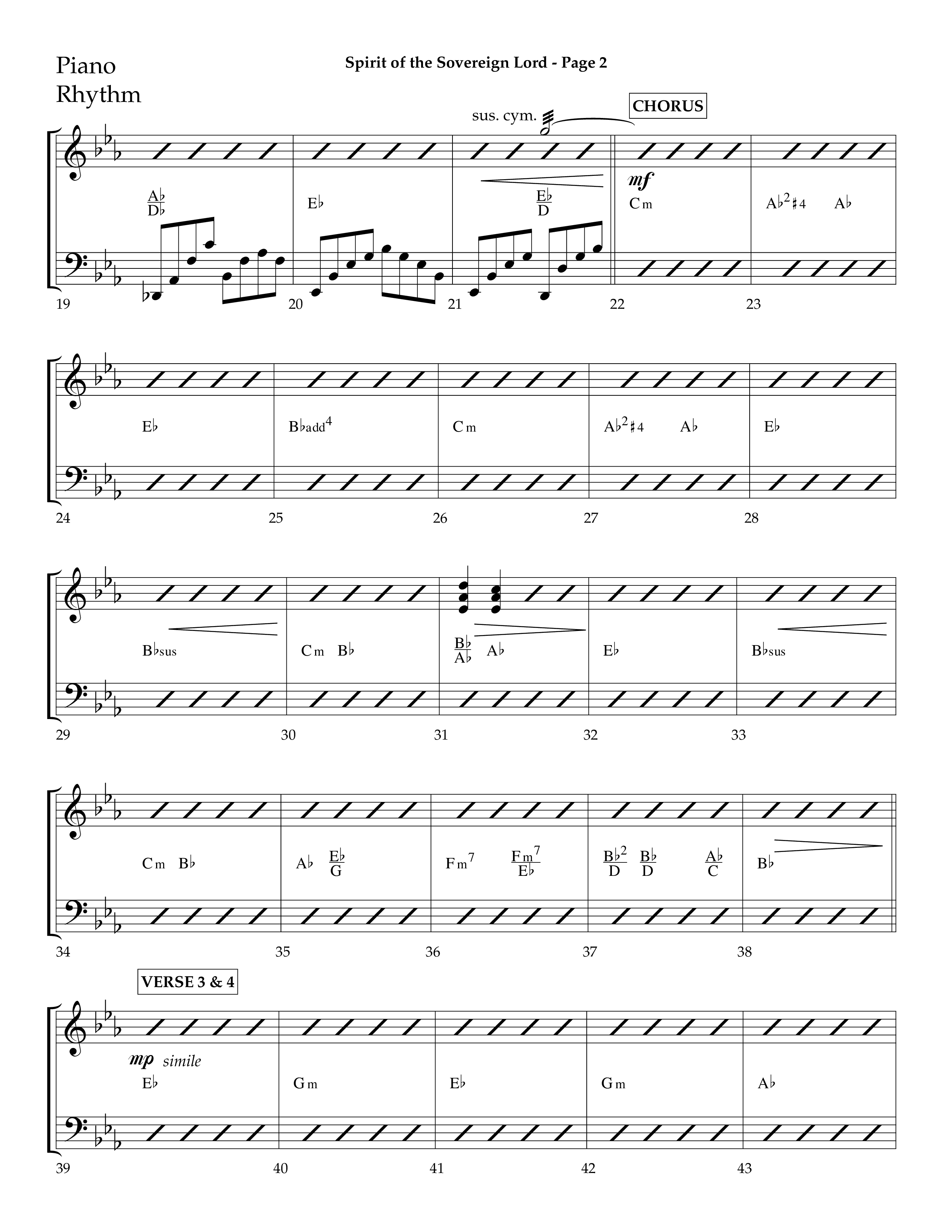 Spirit Of The Sovereign Lord (Choral Anthem SATB) Lead Melody & Rhythm (Lifeway Choral / Arr. Mark Willard / Orch. Stephen K. Hand / Orch. Phillip Keveren)
