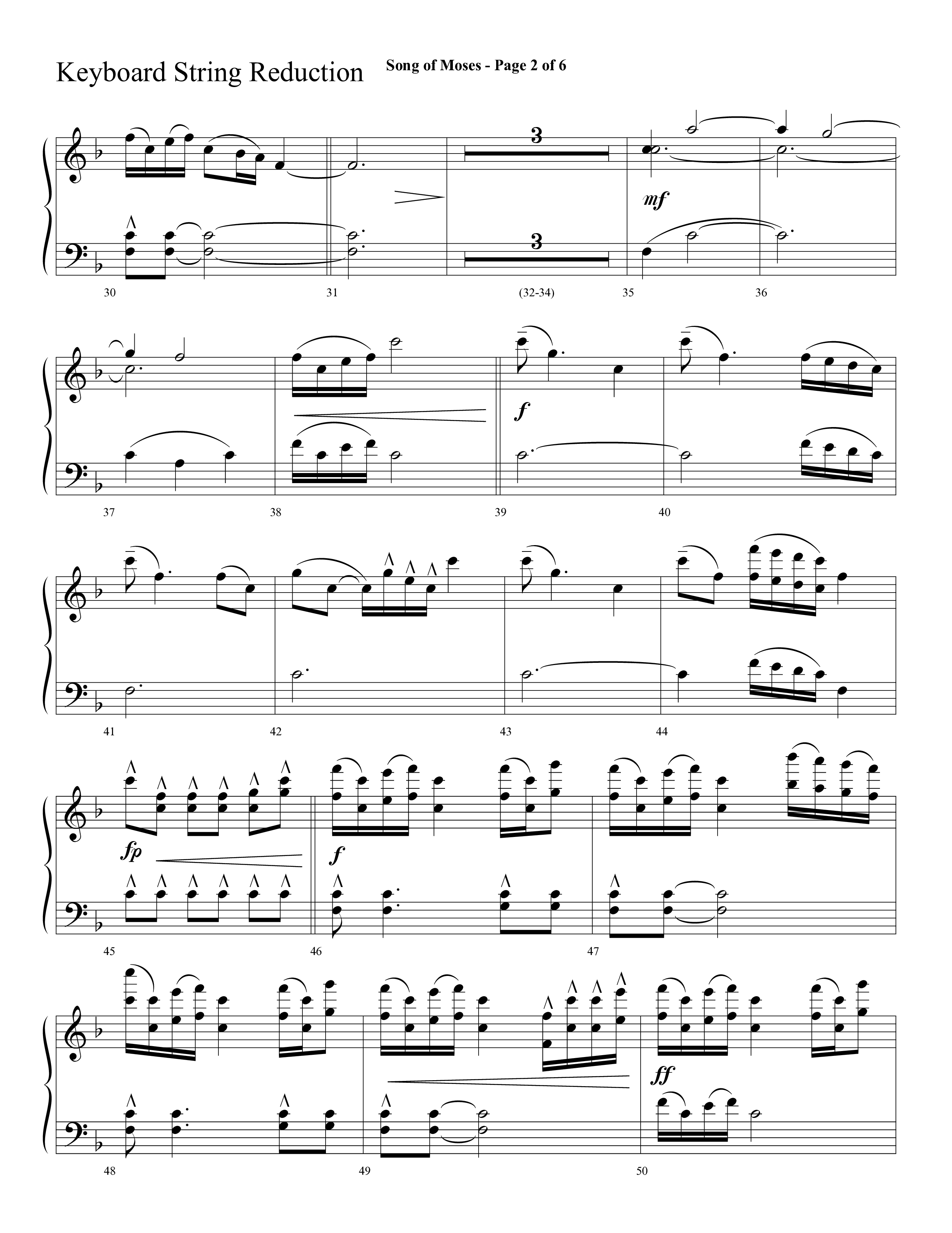 Song Of Moses (Choral Anthem SATB) String Reduction (Lifeway Choral / Arr. Cliff Duren)