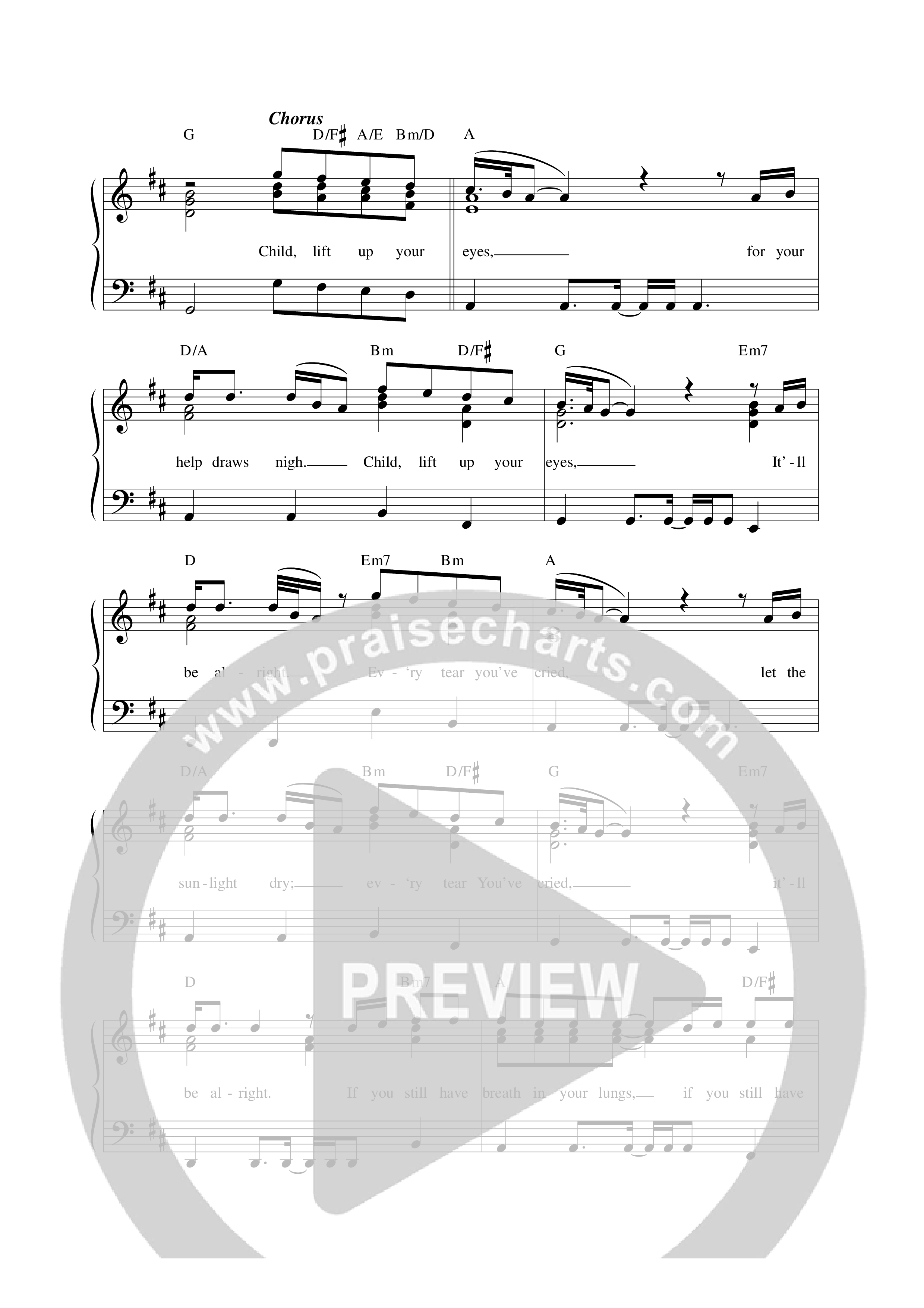 You're Not Done (Radio) Lead Sheet Melody (Leeland / Kari Jobe)