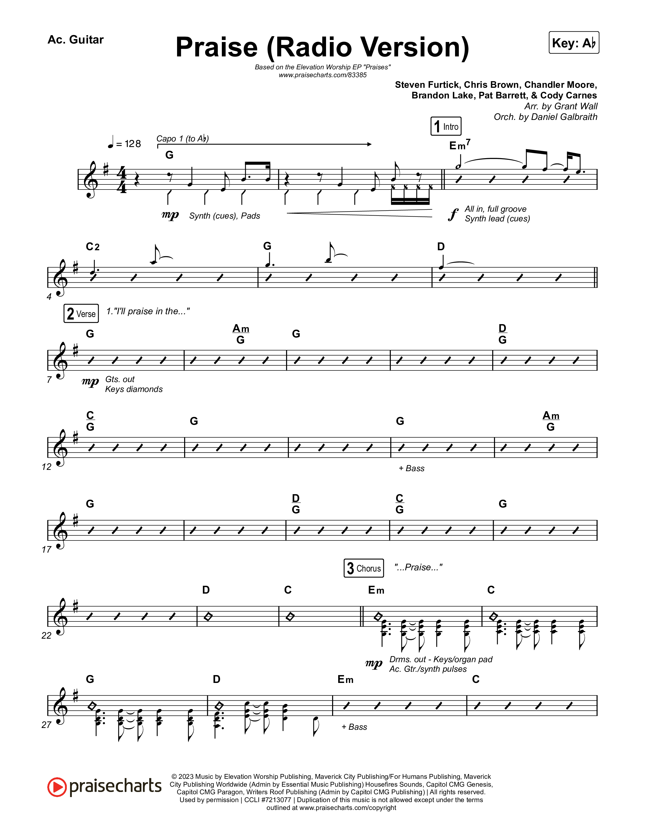 Praise (Radio) Acoustic Guitar (Elevation Worship)