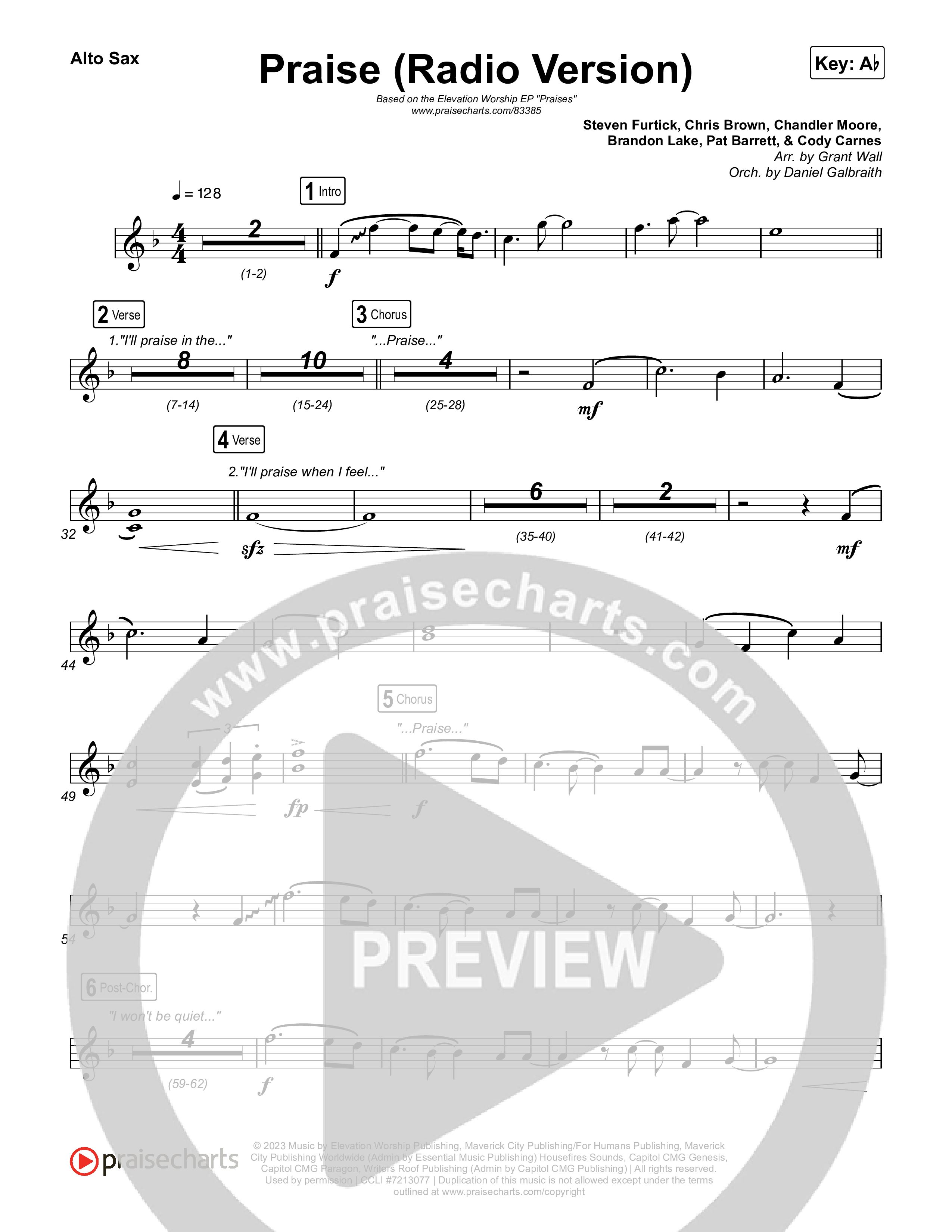 Praise (Radio) Alto Sax (Elevation Worship)