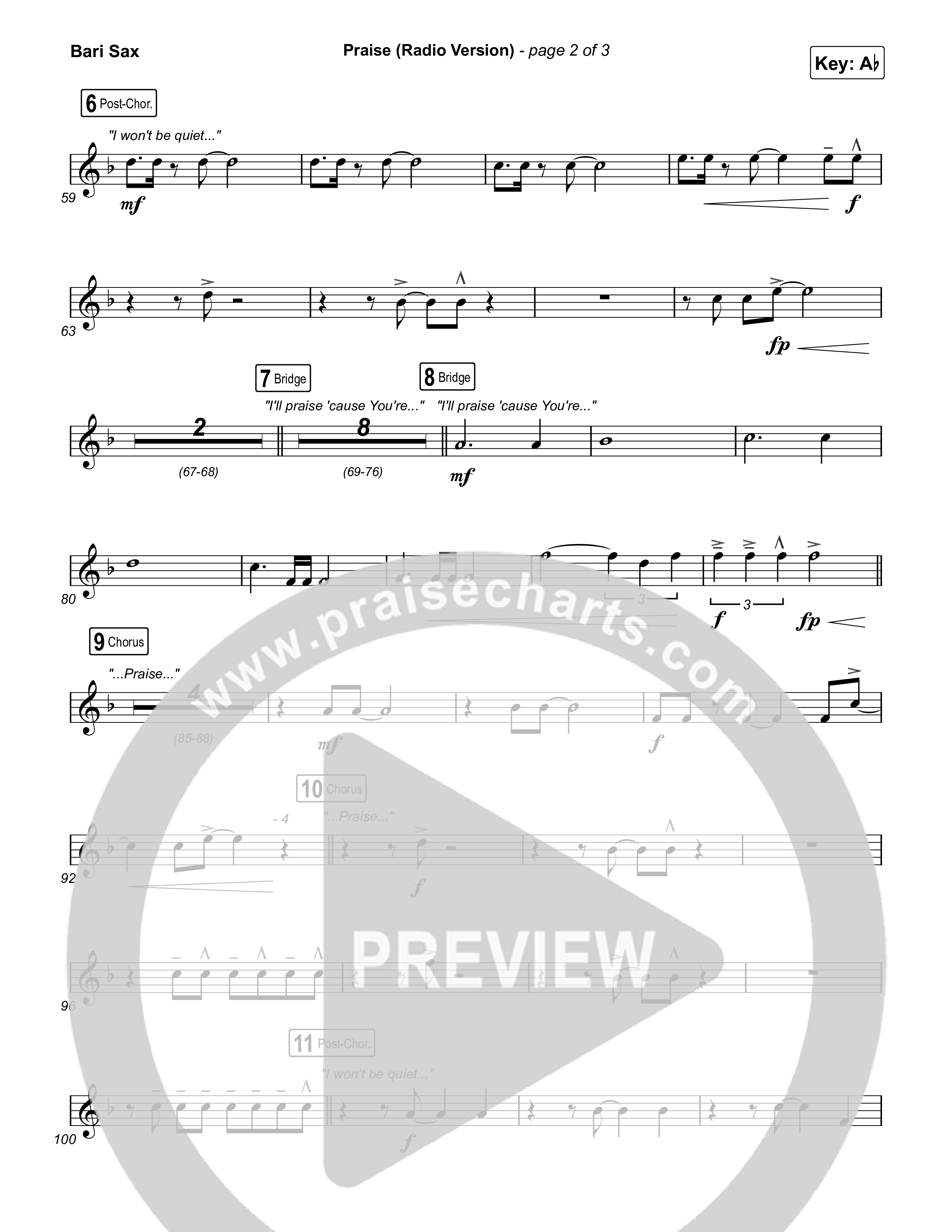 Praise (Radio) Bari Sax (Elevation Worship)