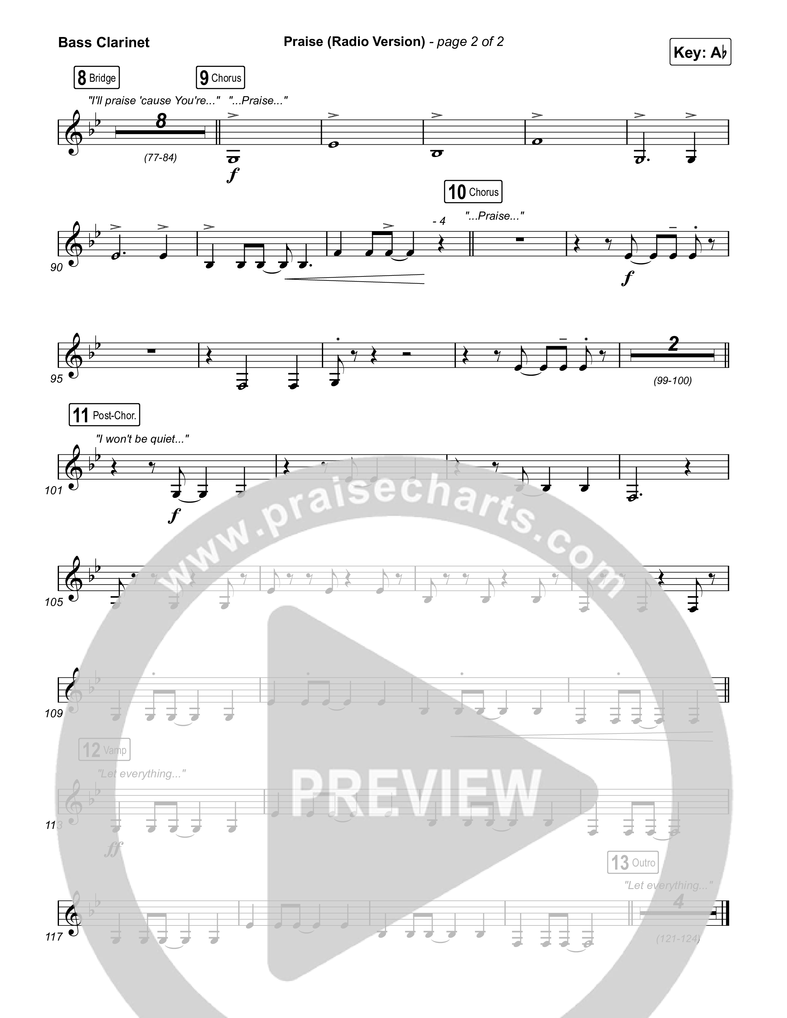 Praise (Radio) Bass Clarinet (Elevation Worship)