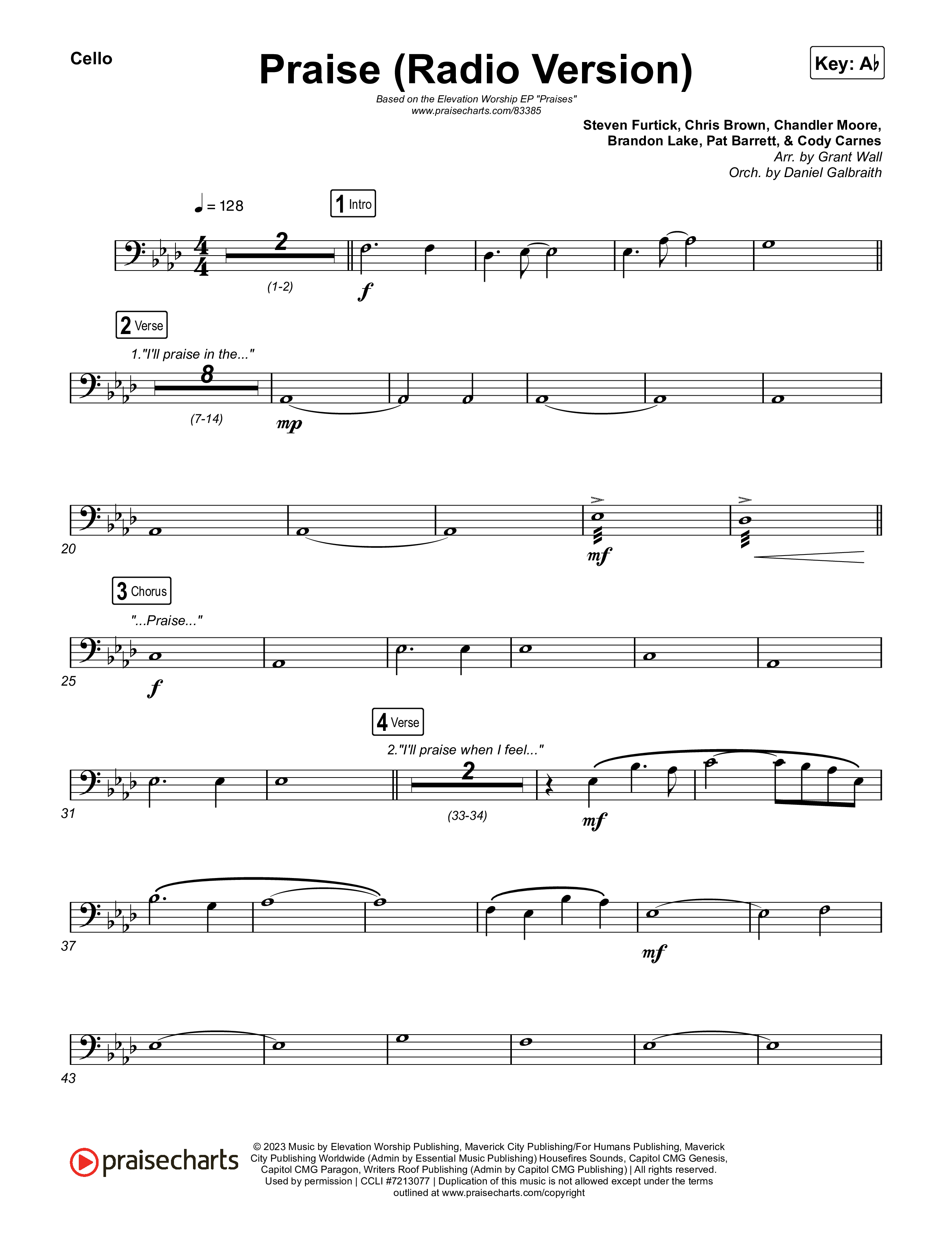 Praise (Radio) Cello (Elevation Worship)