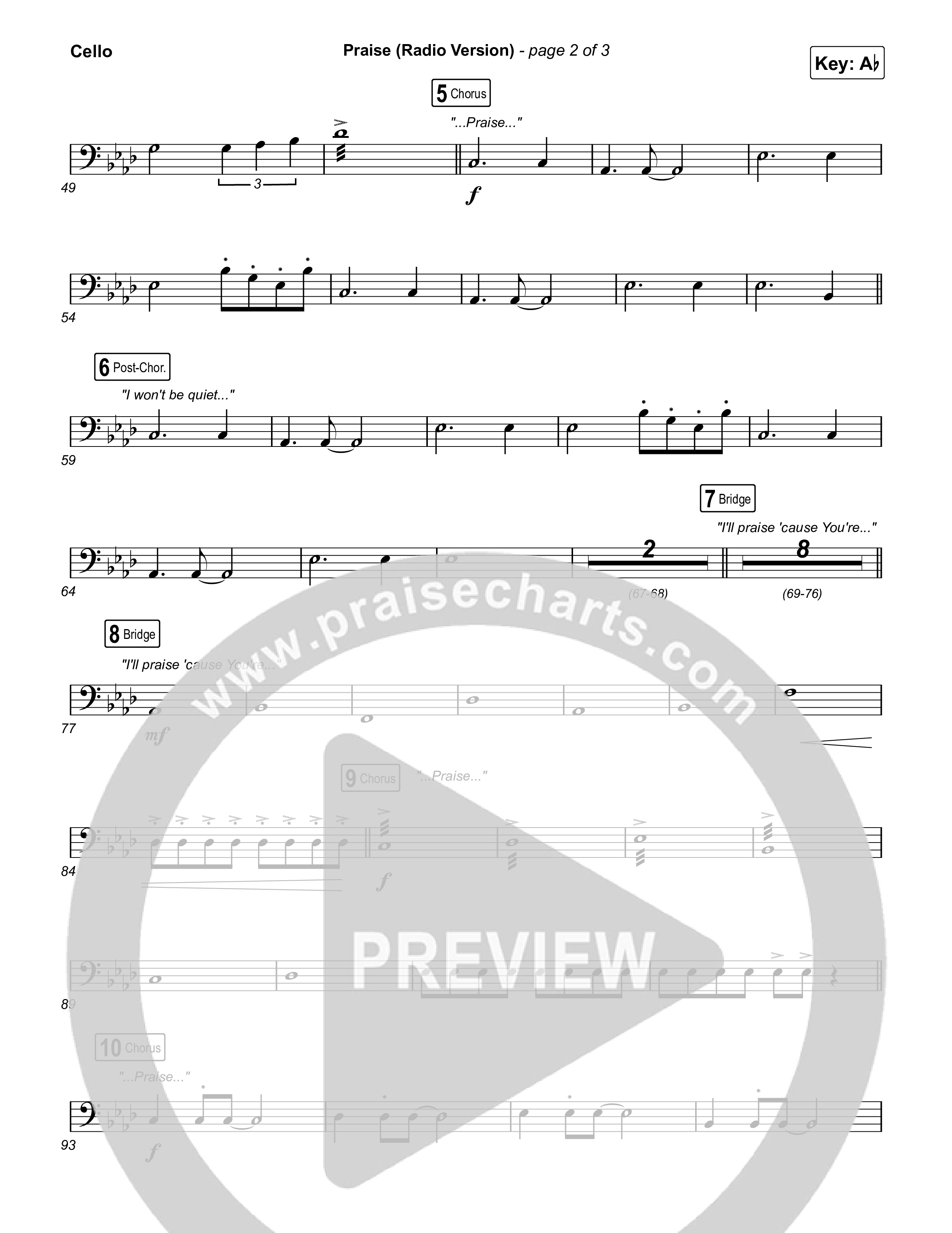 Praise (Radio) Cello (Elevation Worship)