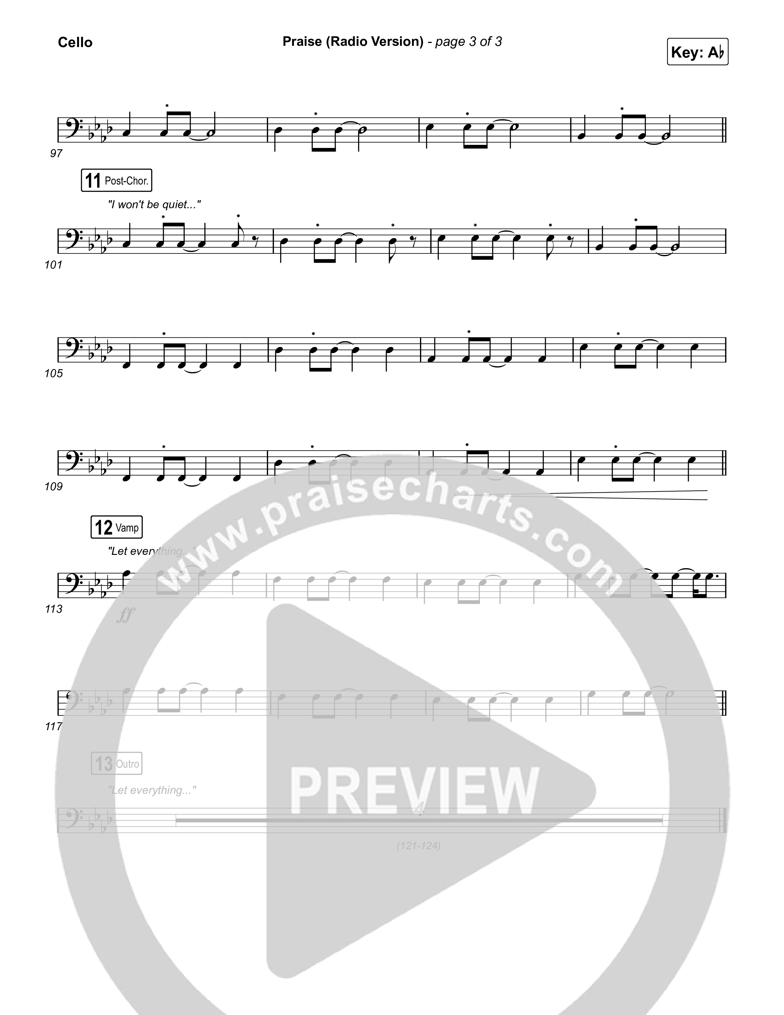 Praise (Radio) Cello (Elevation Worship)