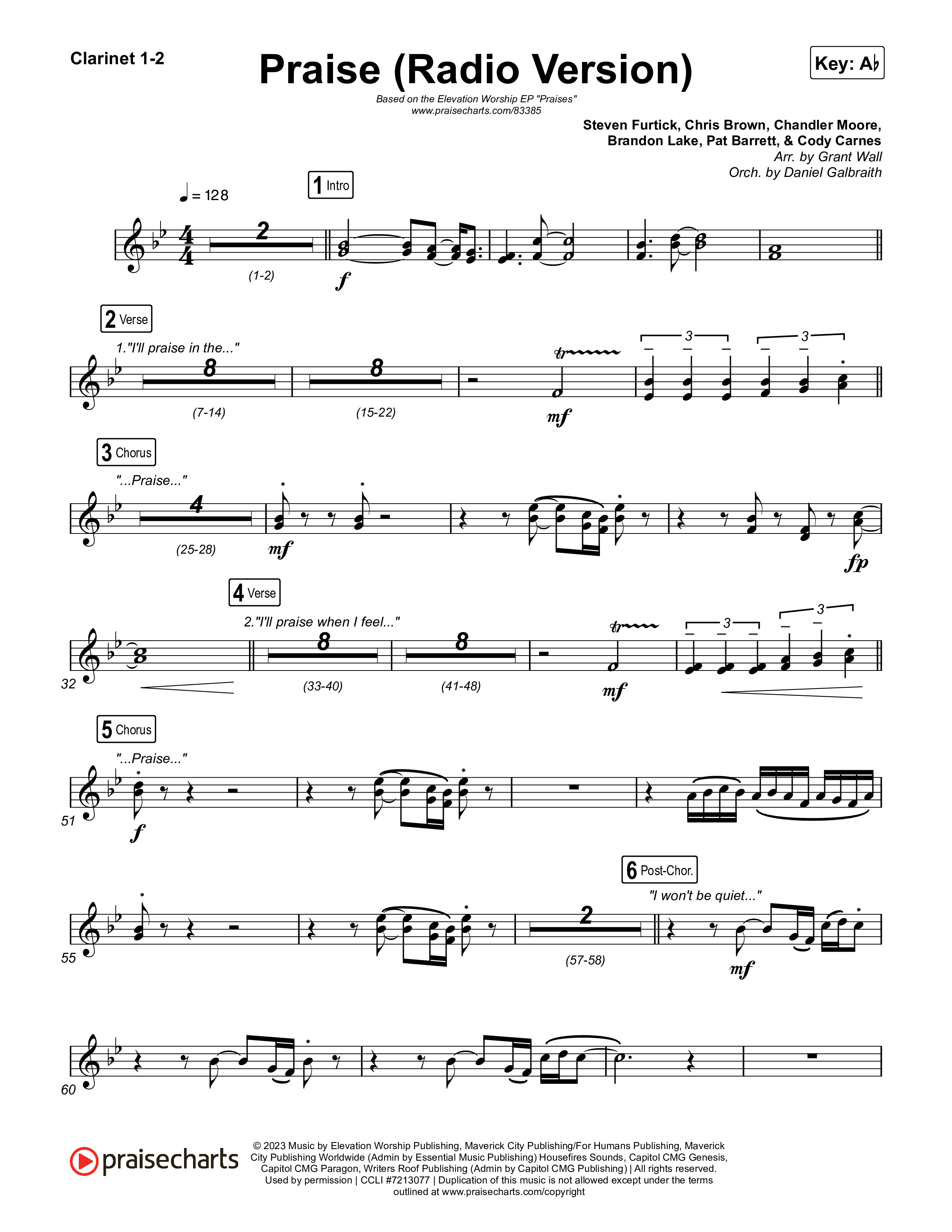 Praise (Radio) Clarinet 1/2 (Elevation Worship)