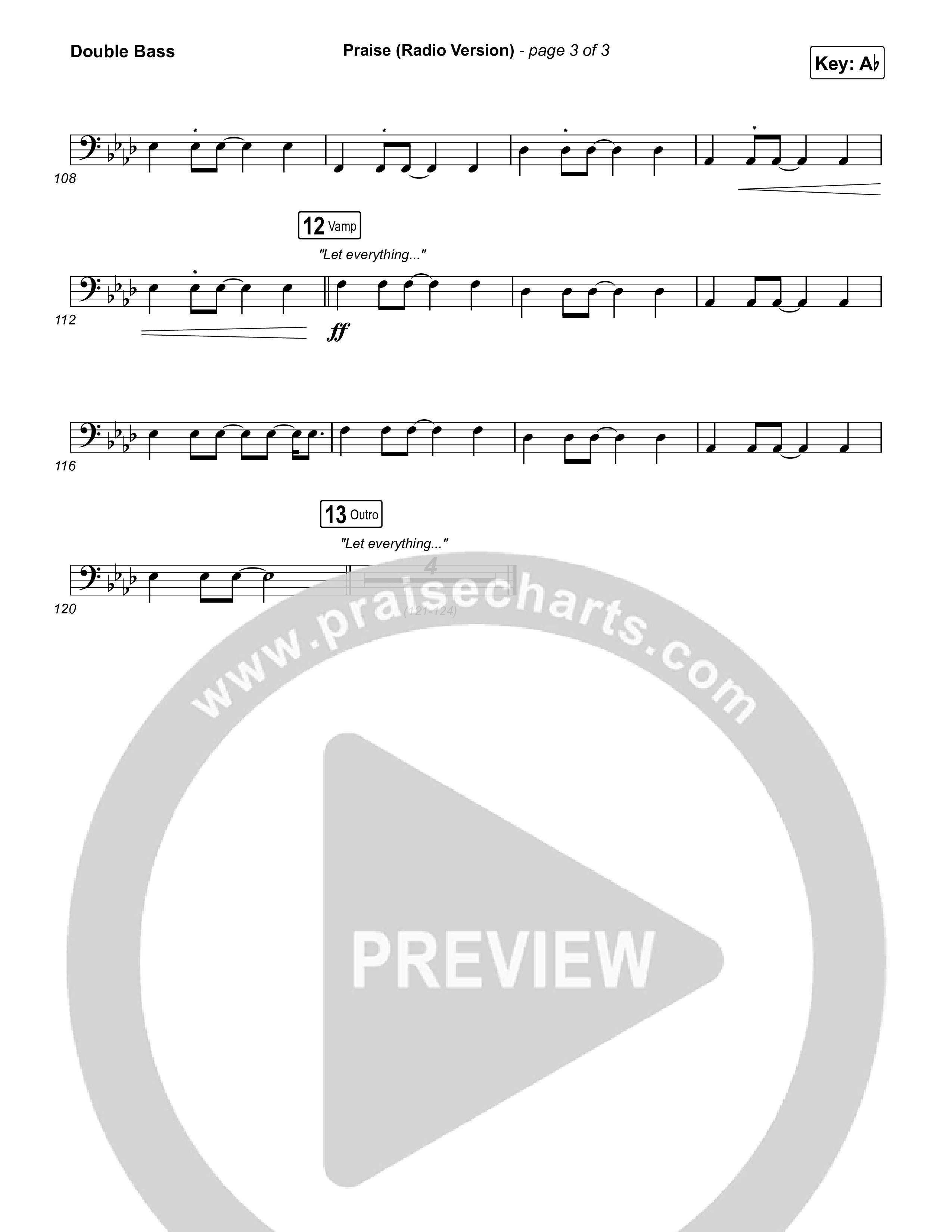 Praise (Radio) String Bass (Elevation Worship)