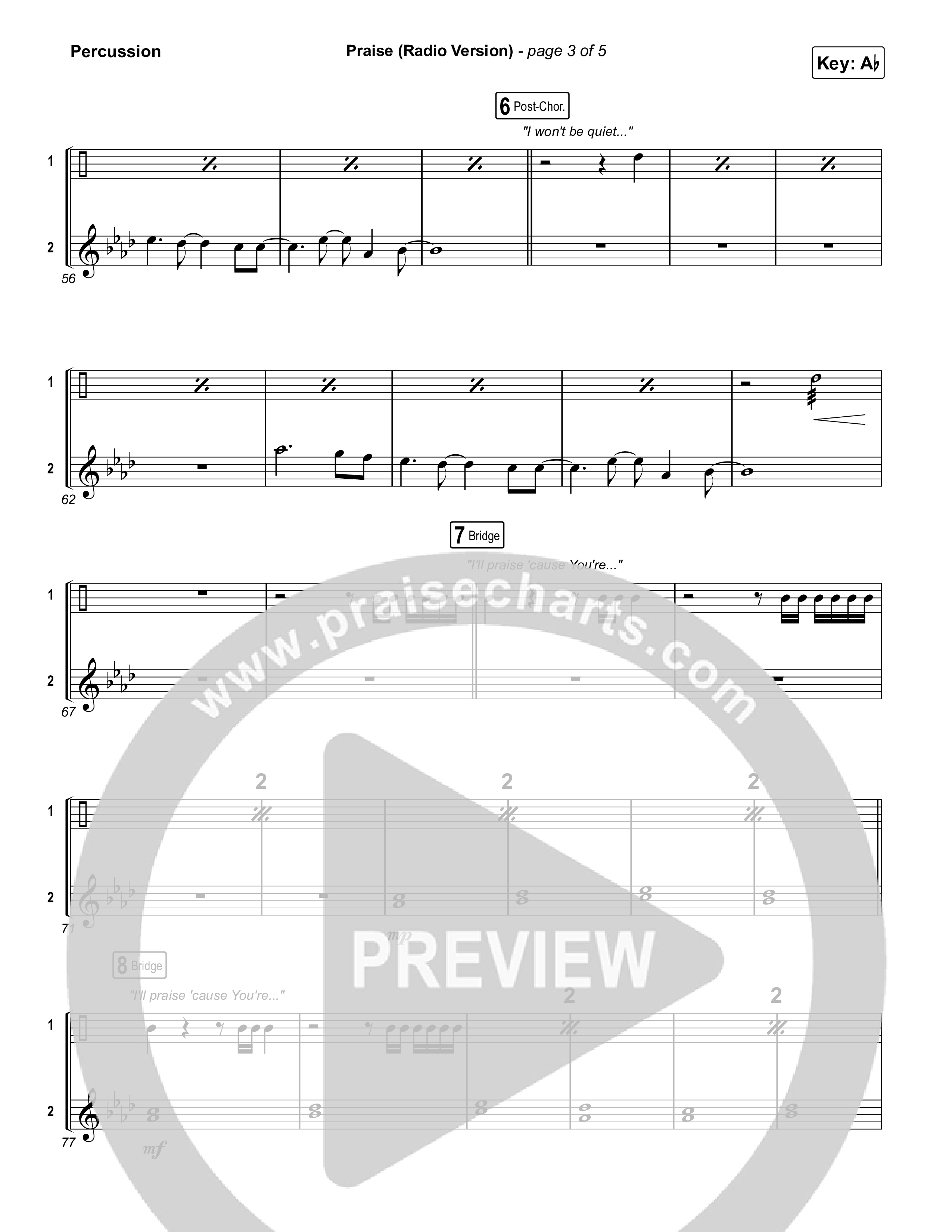 Praise (Radio) Percussion (Elevation Worship)