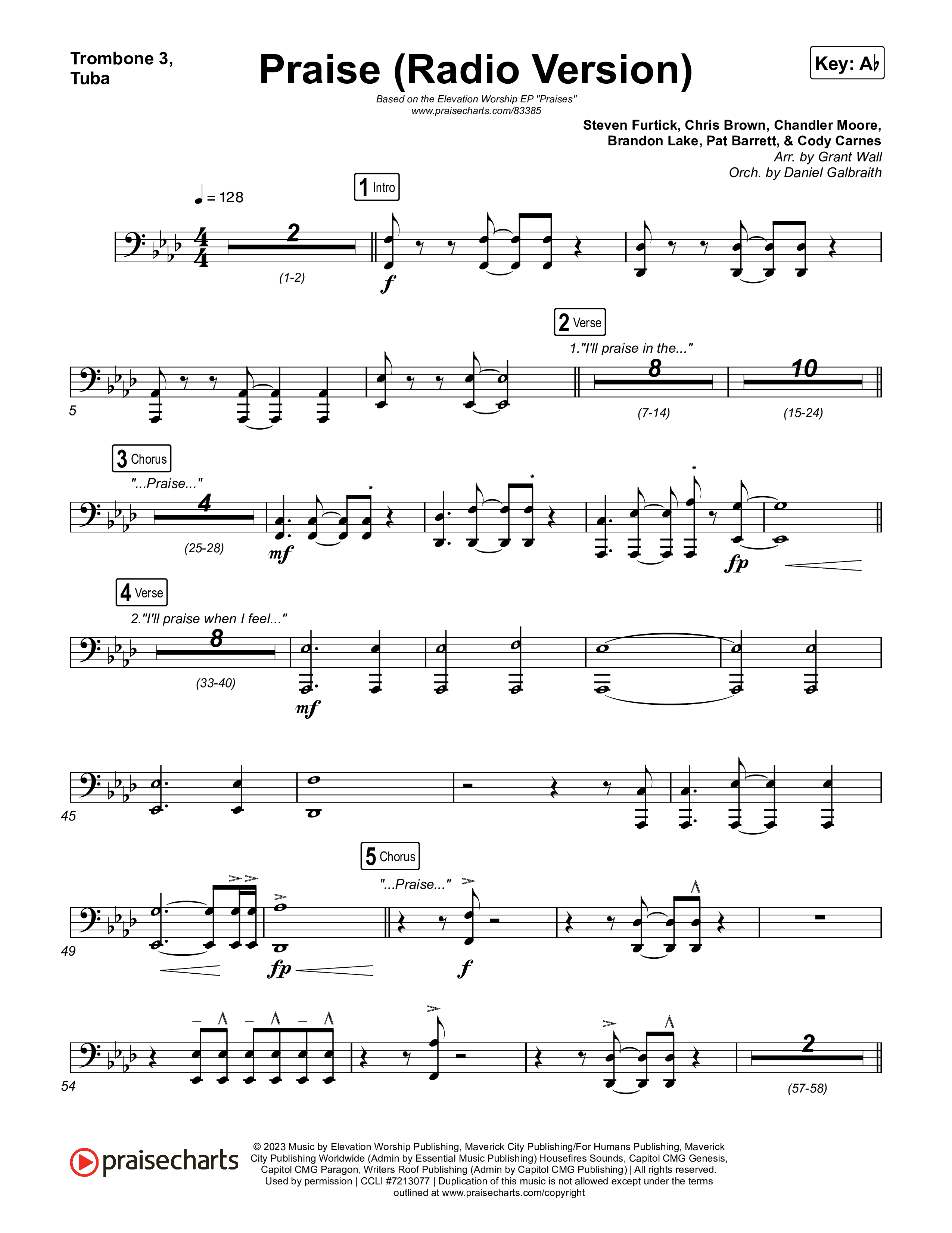Praise (Radio) Trombone 3/Tuba (Elevation Worship)