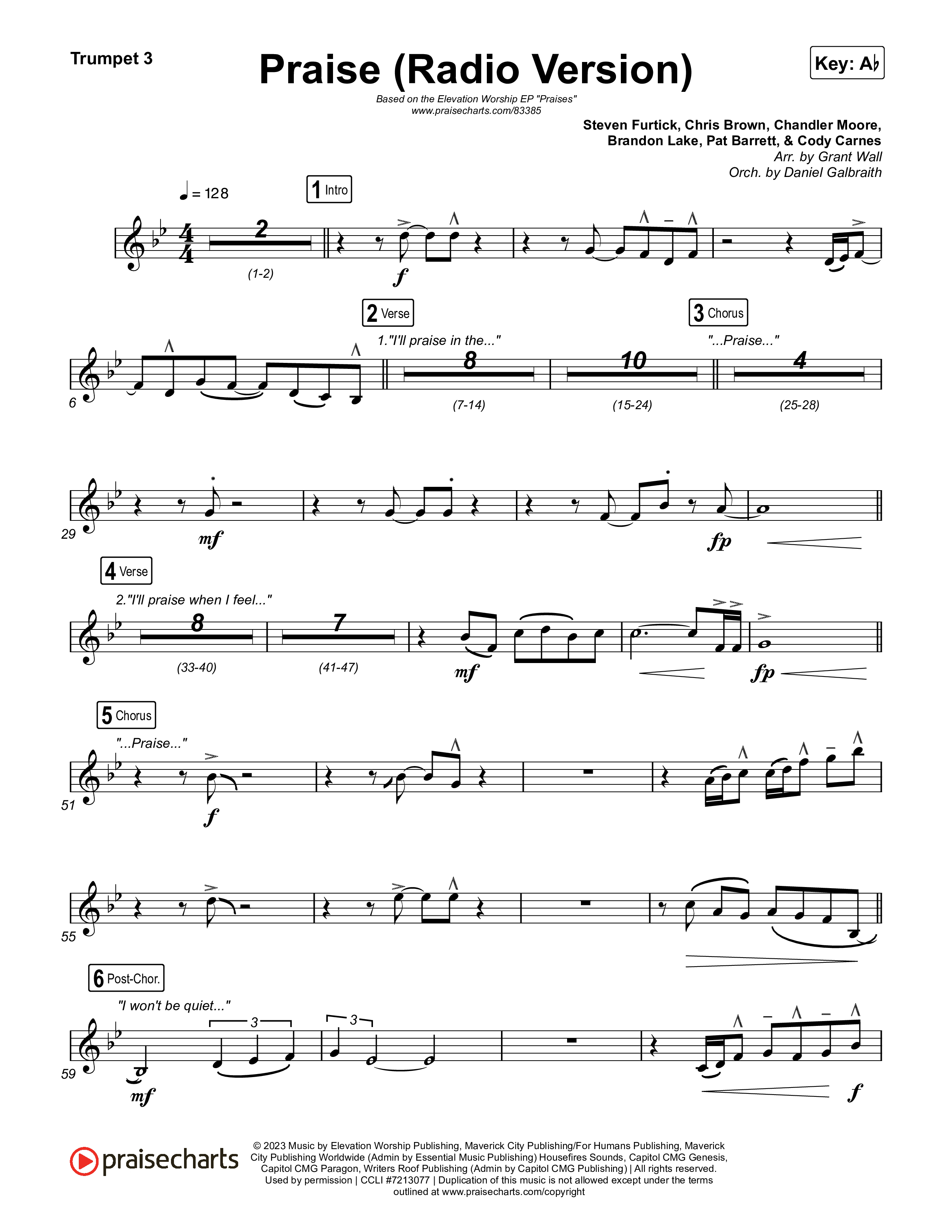 Praise (Radio) Trumpet 3 (Elevation Worship)