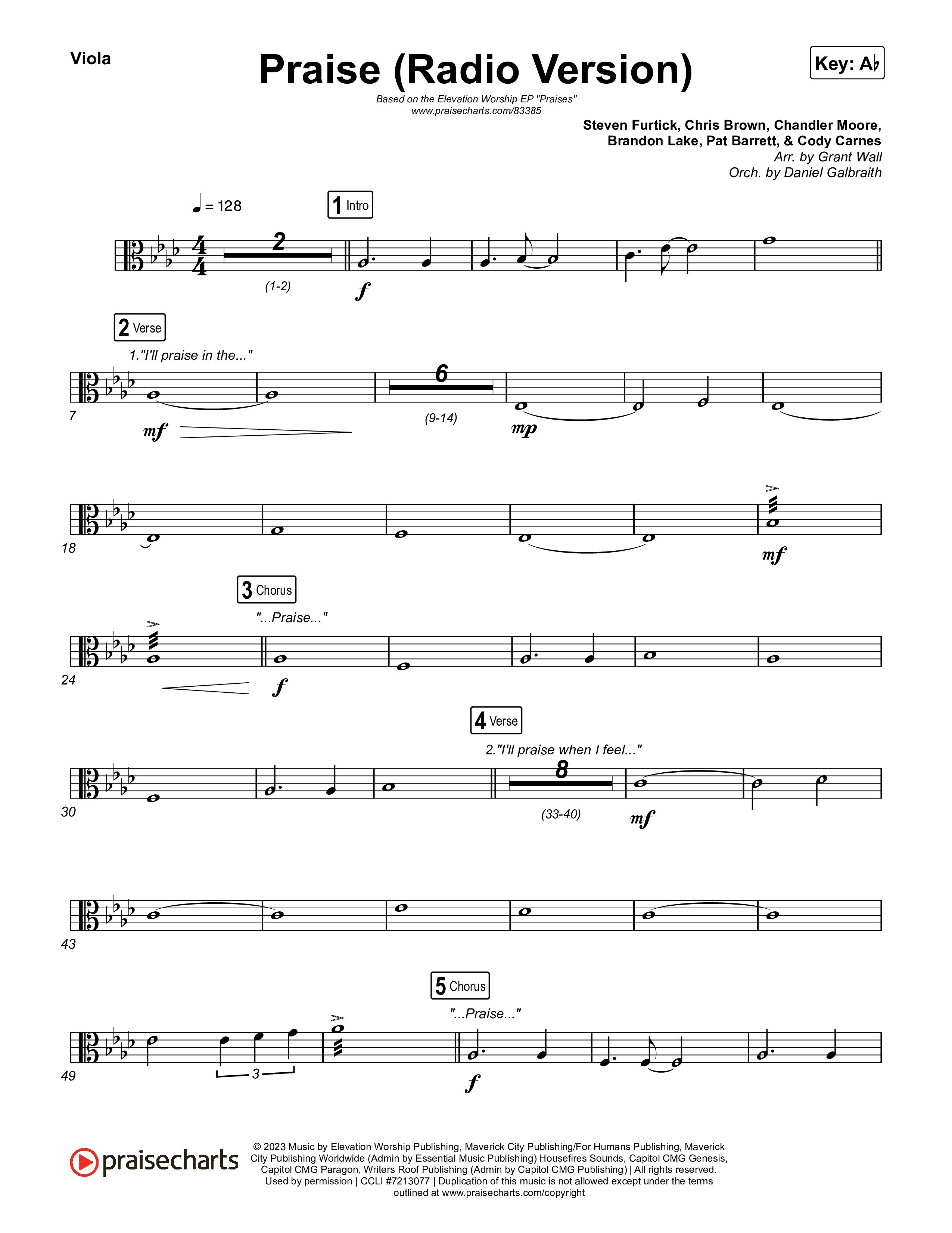 Praise (Radio) Viola (Elevation Worship)