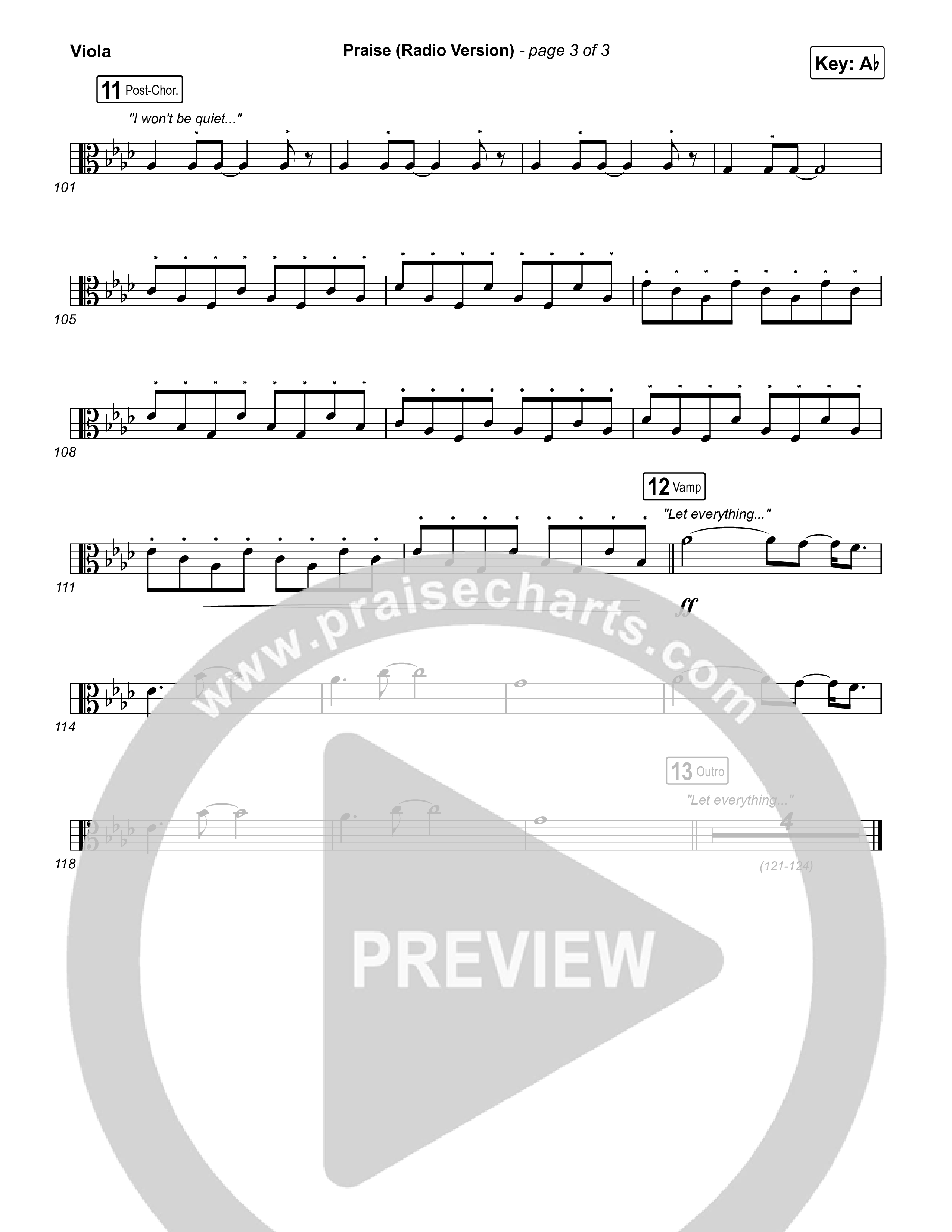 Praise (Radio) Viola (Elevation Worship)