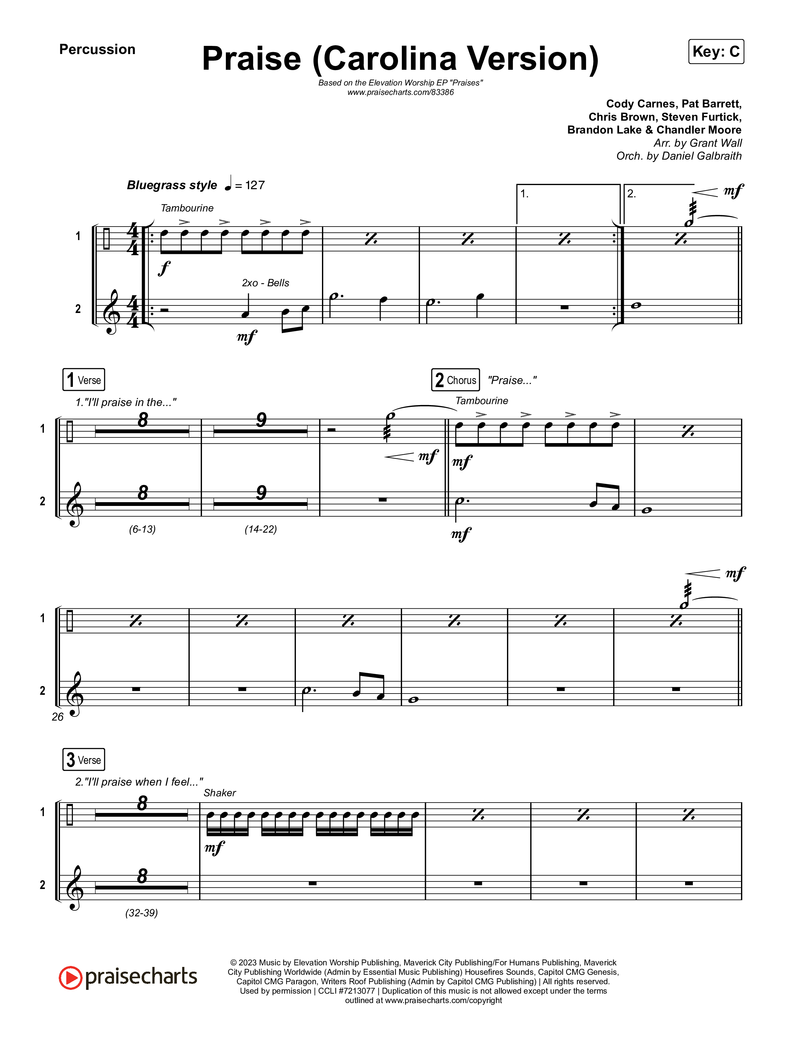 Praise (Carolina Version) Percussion (Elevation Worship)