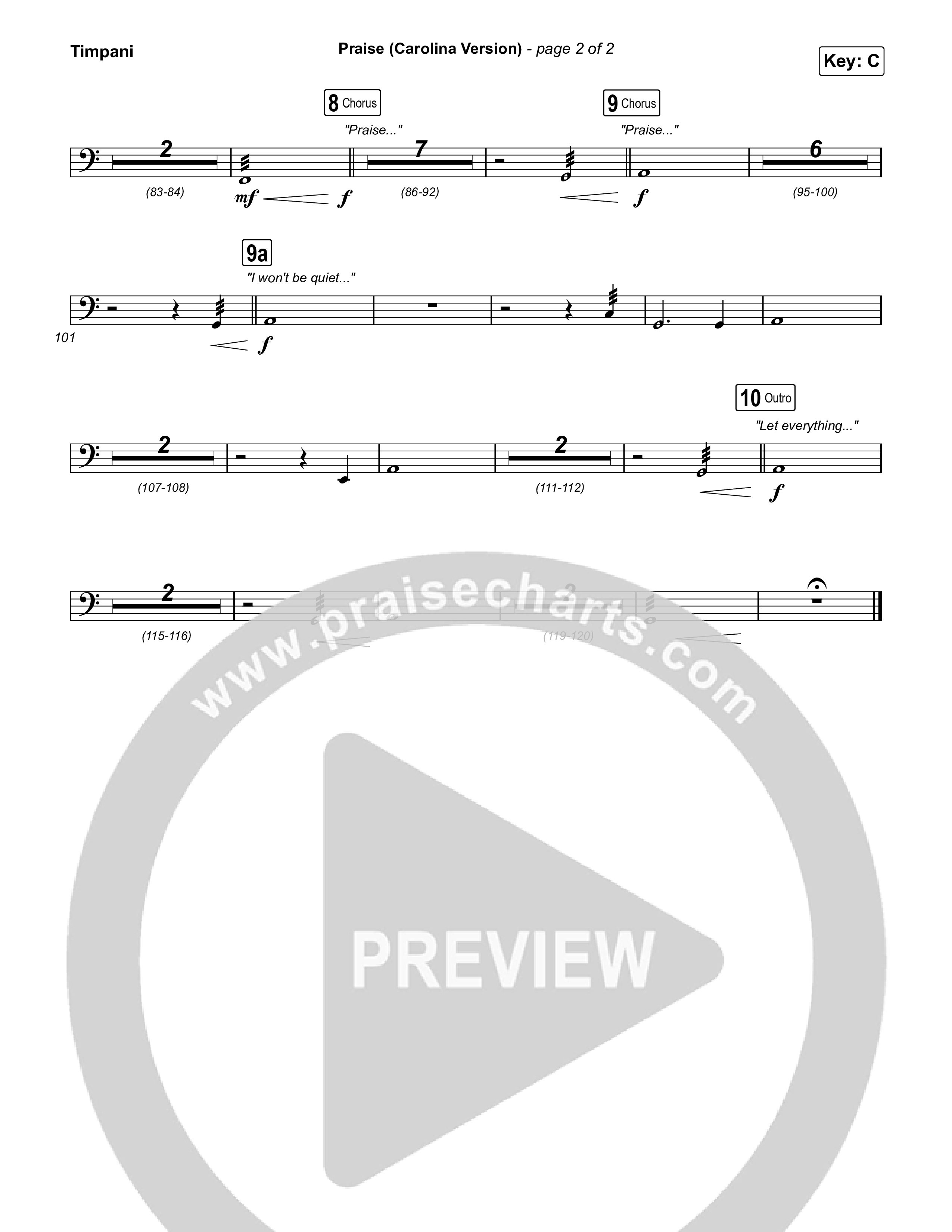 Praise (Carolina Version) Timpani (Elevation Worship)