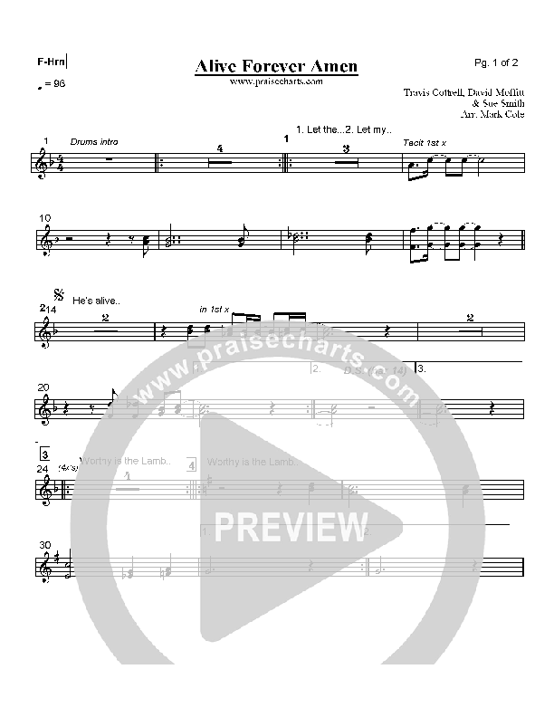 Alive Forever Amen French Horn (Travis Cottrell)