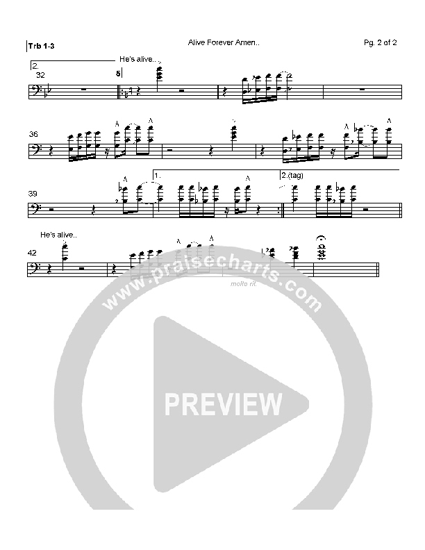 Alive Forever Amen Trombone 1/2/3 (Travis Cottrell)