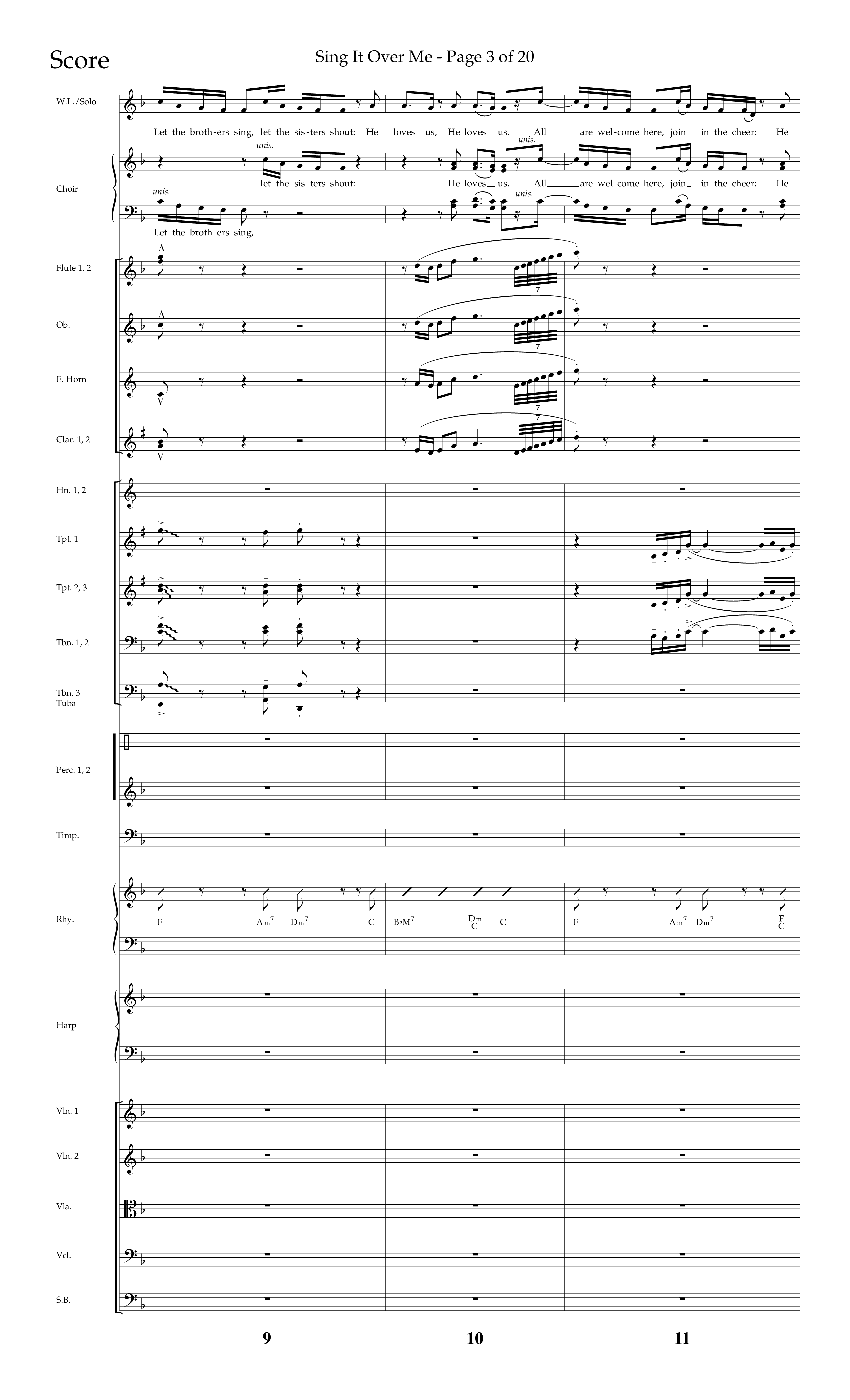 Sing It Over Me (Choral Anthem SATB) Conductor's Score (Lifeway Choral / Arr. Geron Davis / Orch. J. Daniel Smith)
