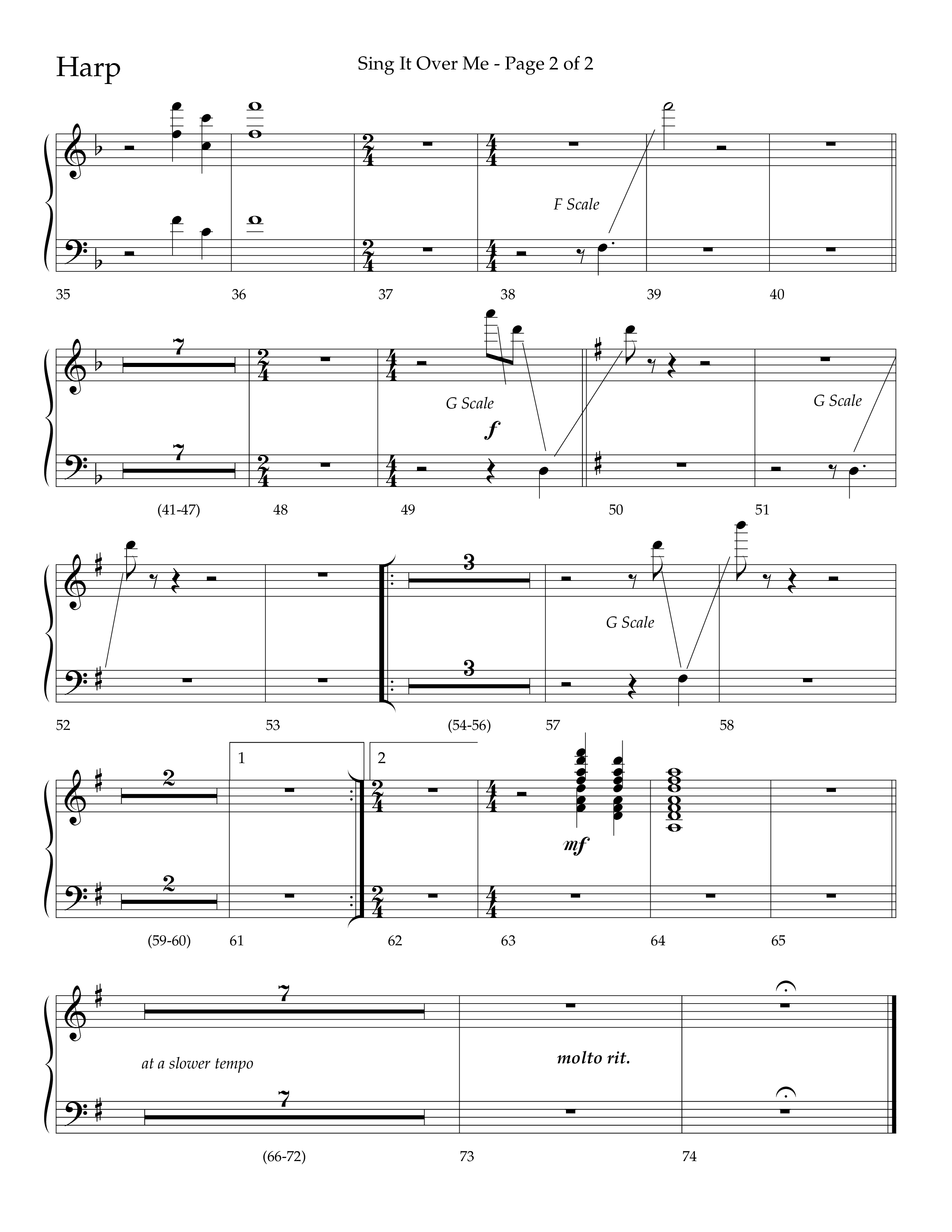 Sing It Over Me (Choral Anthem SATB) Harp (Lifeway Choral / Arr. Geron Davis / Orch. J. Daniel Smith)