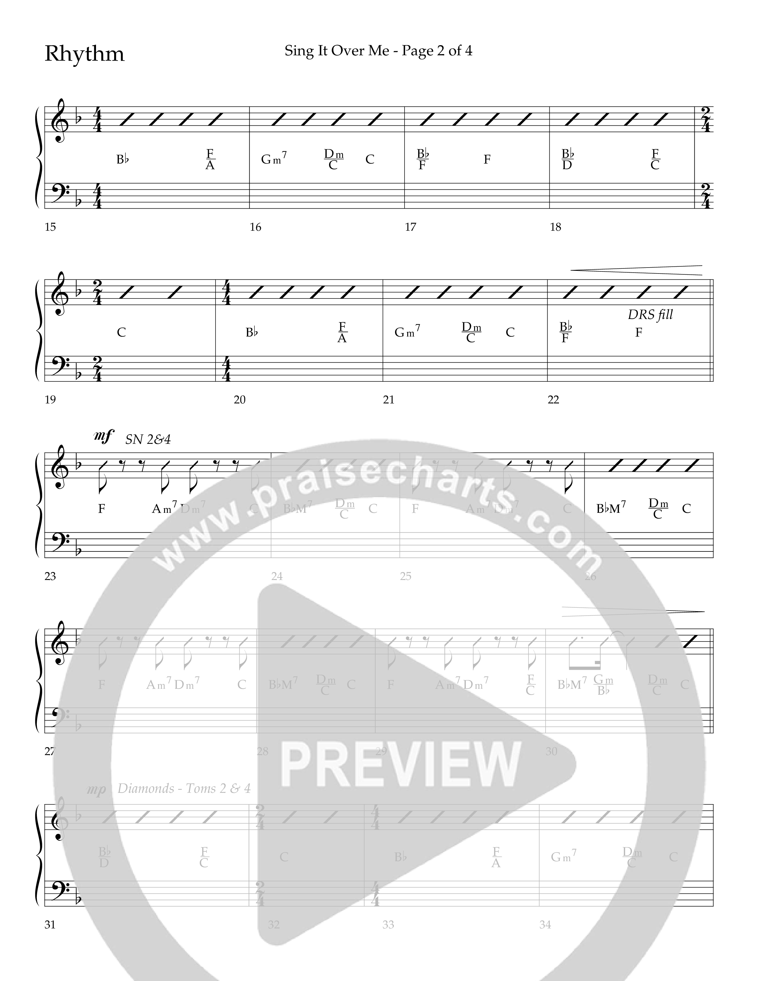 Sing It Over Me (Choral Anthem SATB) Lead Melody & Rhythm (Lifeway Choral / Arr. Geron Davis / Orch. J. Daniel Smith)