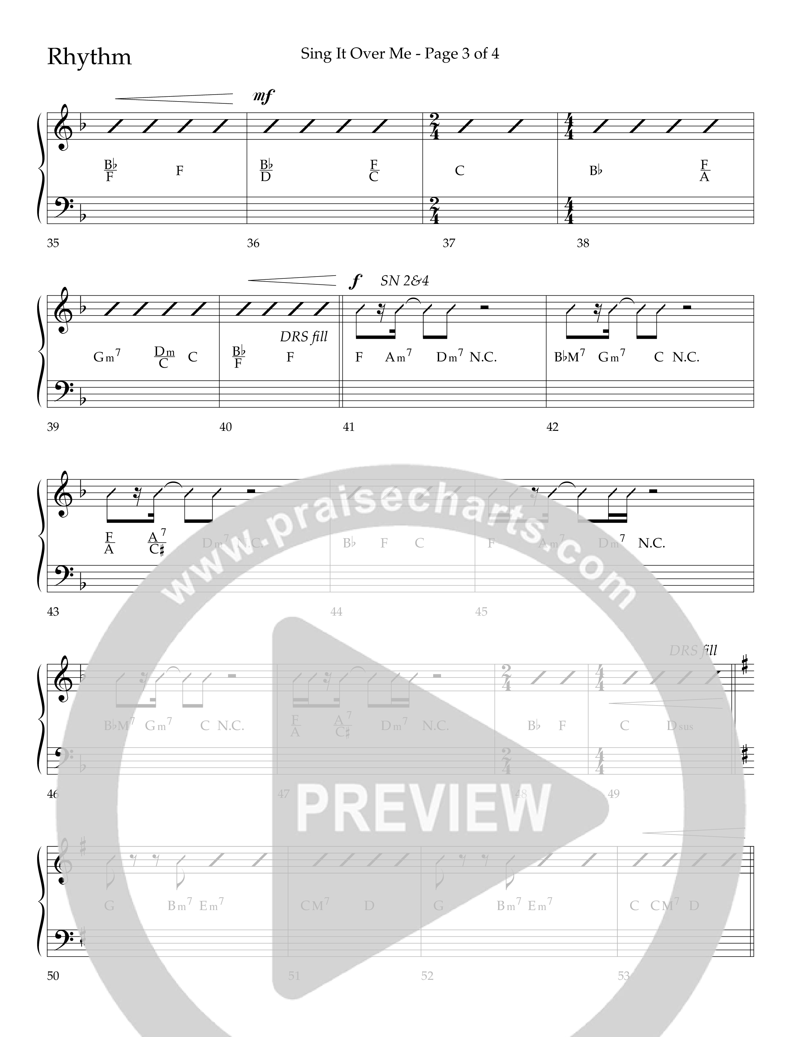 Sing It Over Me (Choral Anthem SATB) Lead Melody & Rhythm (Lifeway Choral / Arr. Geron Davis / Orch. J. Daniel Smith)