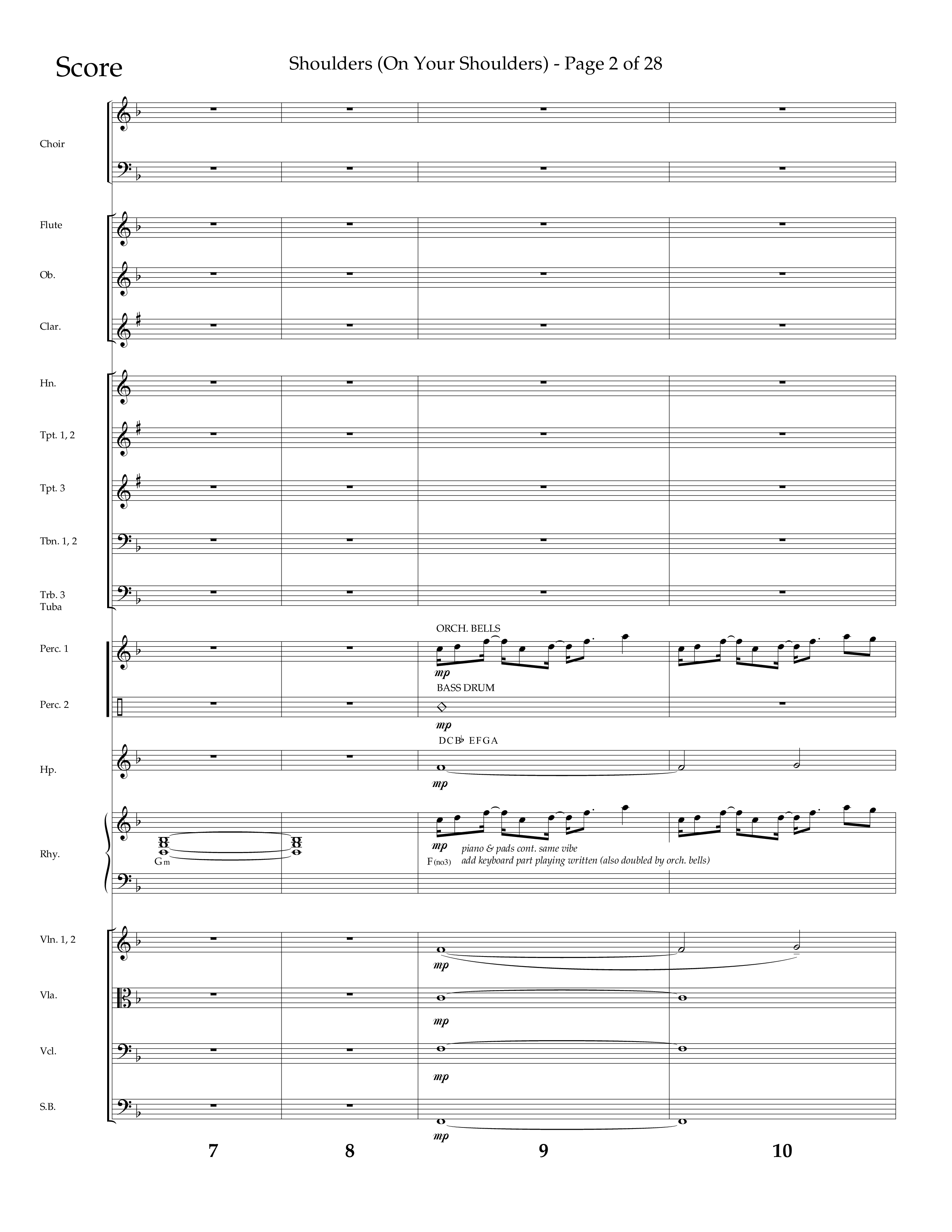 Shoulders (Choral Anthem SATB) Orchestration (Lifeway Choral / Arr. Cliff Duren)