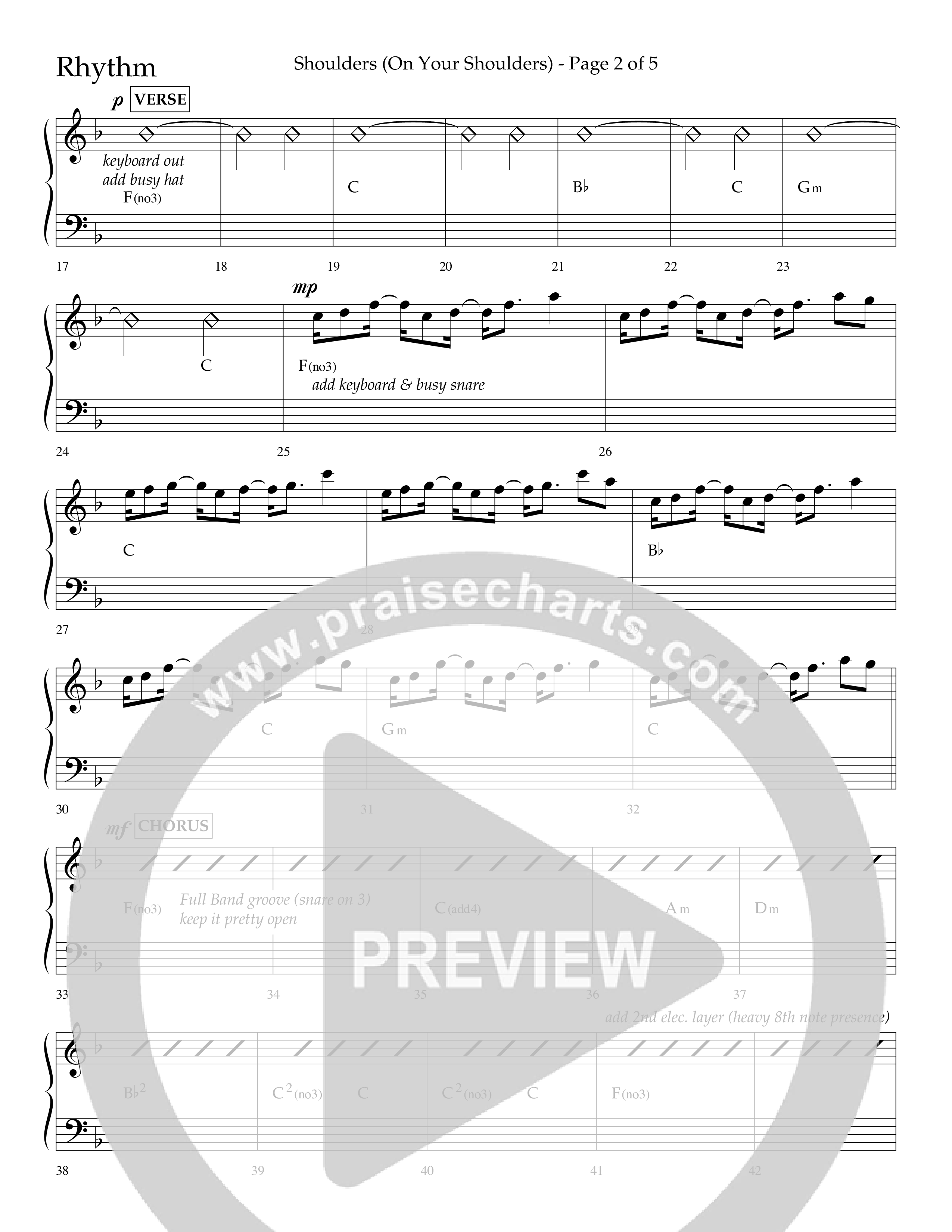 Shoulders (Choral Anthem SATB) Lead Melody & Rhythm (Lifeway Choral / Arr. Cliff Duren)