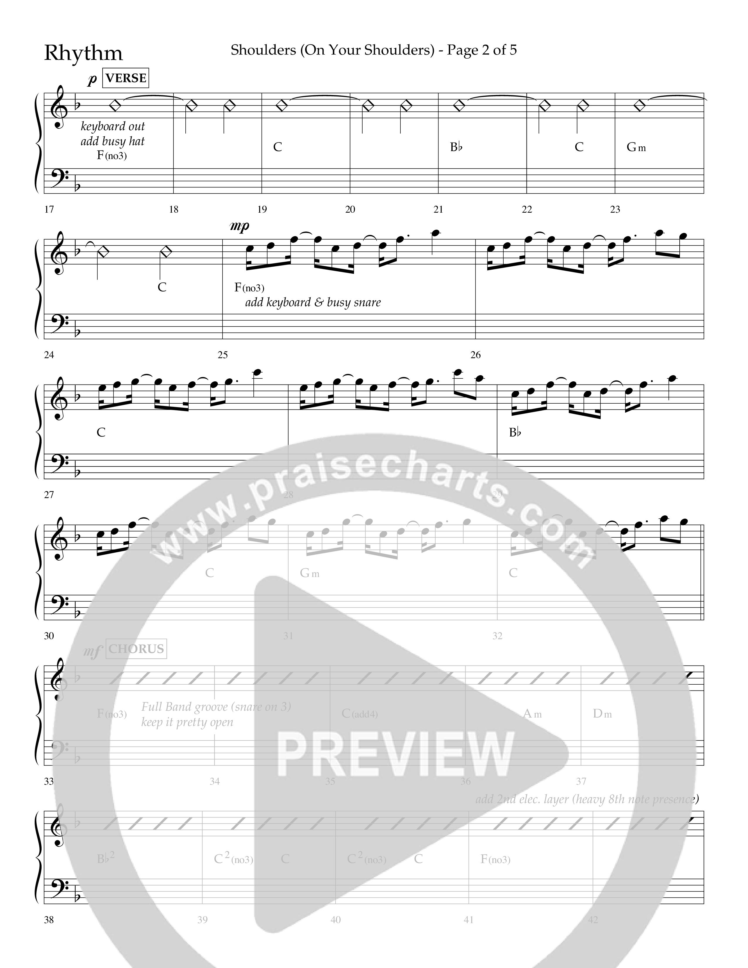 Shoulders (Choral Anthem SATB) Lead Melody & Rhythm (Lifeway Choral / Arr. Cliff Duren)