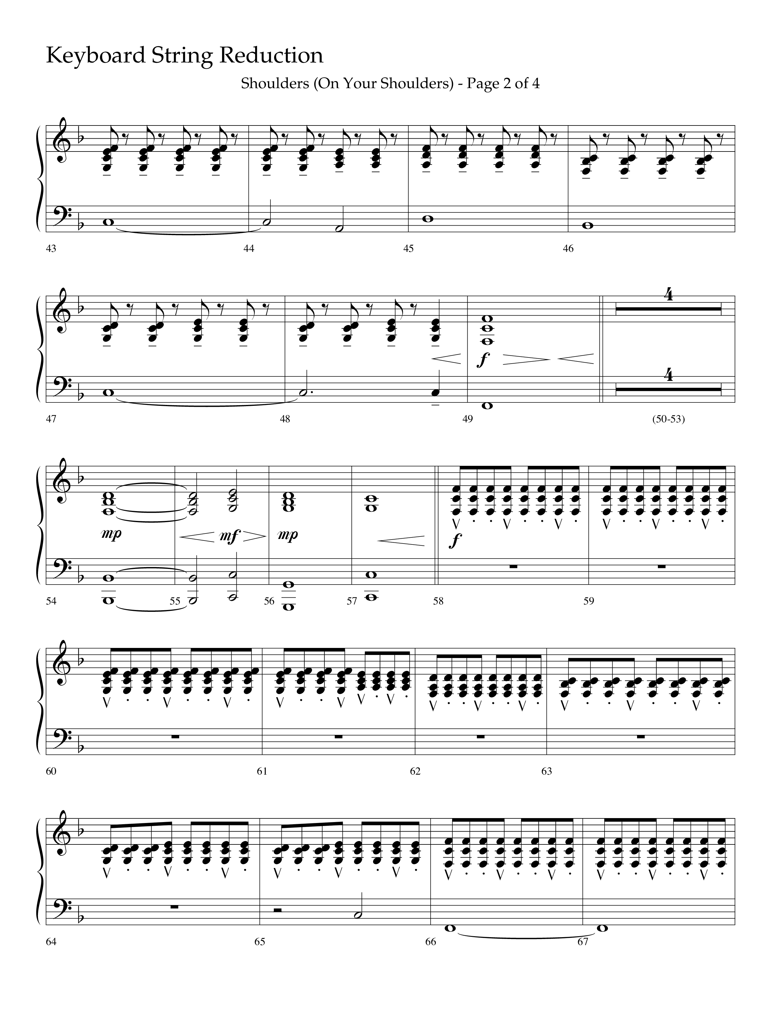 Shoulders (Choral Anthem SATB) String Reduction (Lifeway Choral / Arr. Cliff Duren)