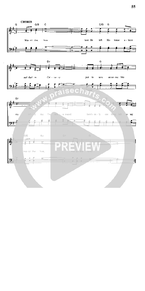 Wasn't That Love Lead Sheet (The Paynes)