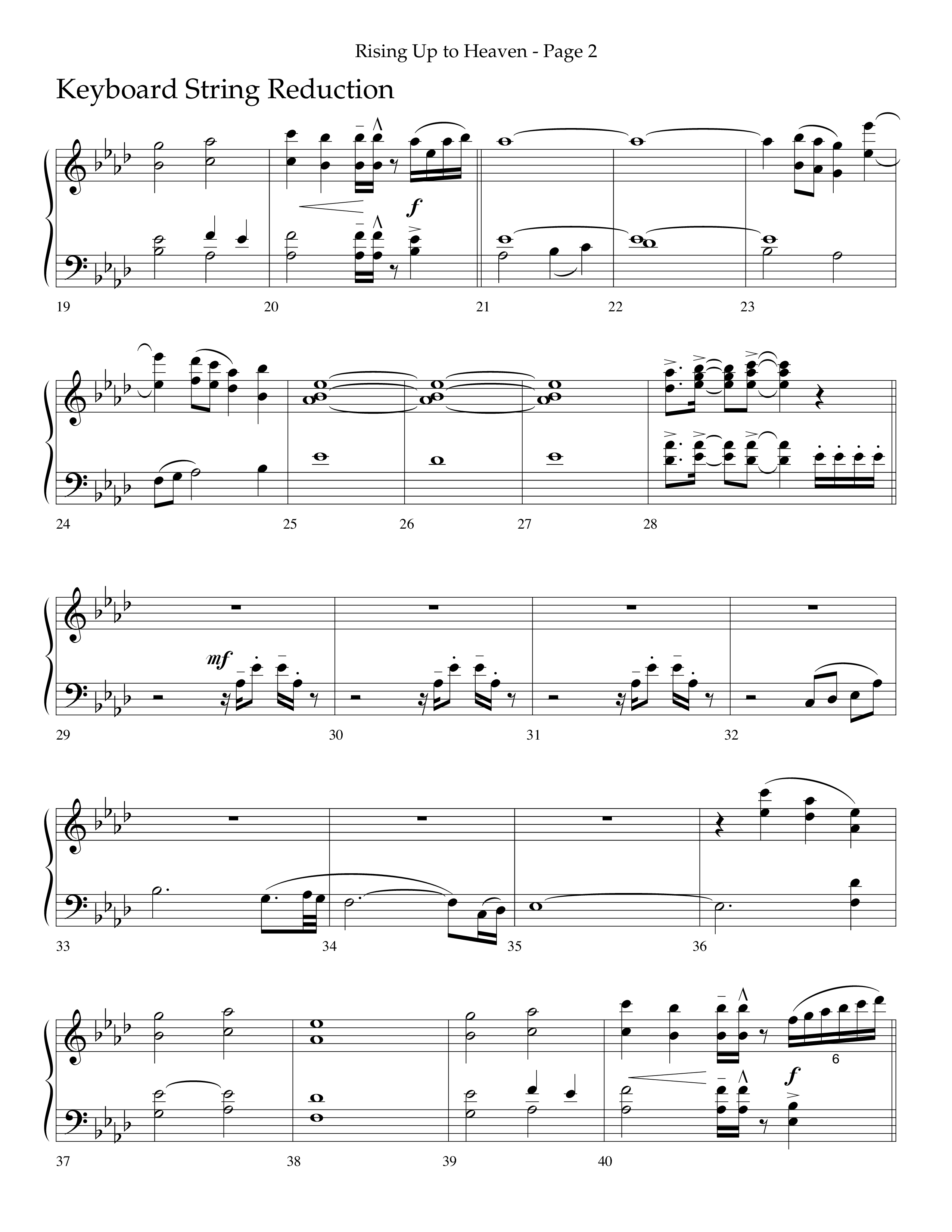Rising Up To Heaven (Choral Anthem SATB) String Reduction (Lifeway Choral / Arr. Craig Adams / Orch. Danny Zaloudik)