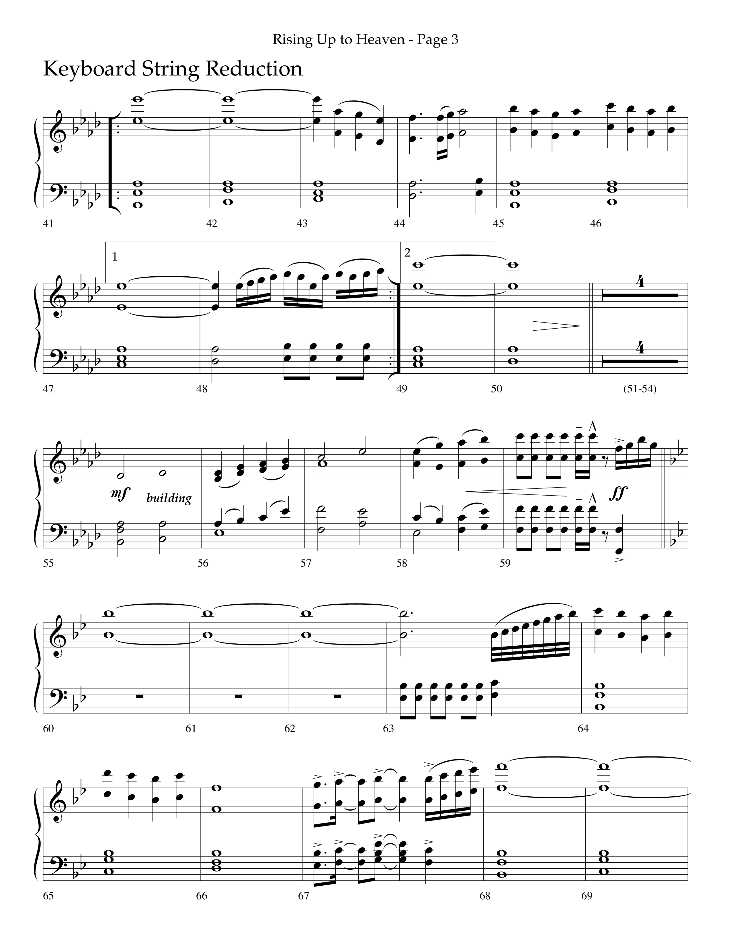 Rising Up To Heaven (Choral Anthem SATB) String Reduction (Lifeway Choral / Arr. Craig Adams / Orch. Danny Zaloudik)