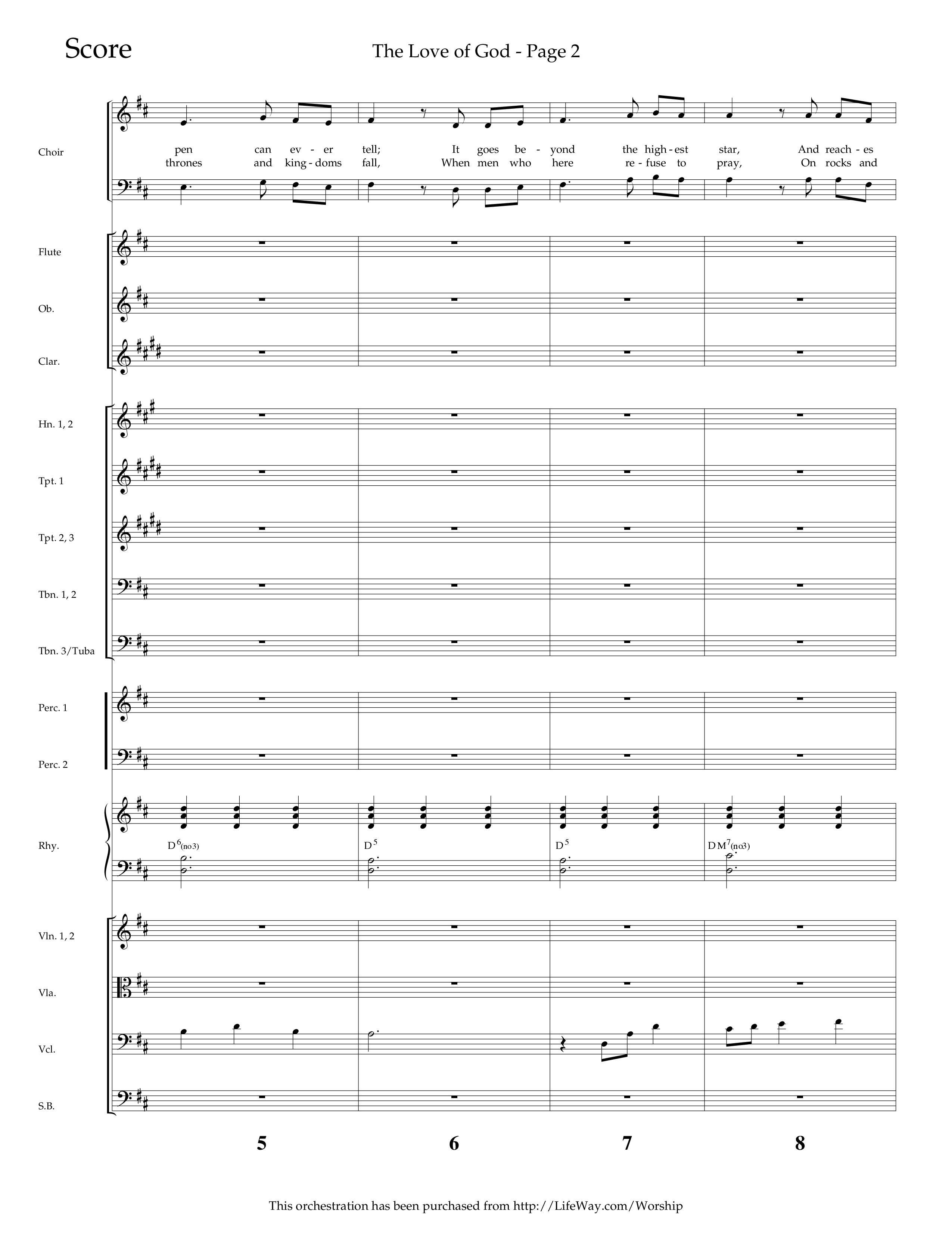 The Love of God (Choral Anthem SATB) Conductor's Score (Arr. Charlie Sinclair / Orch. Scott Harris / Lifeway Choral)
