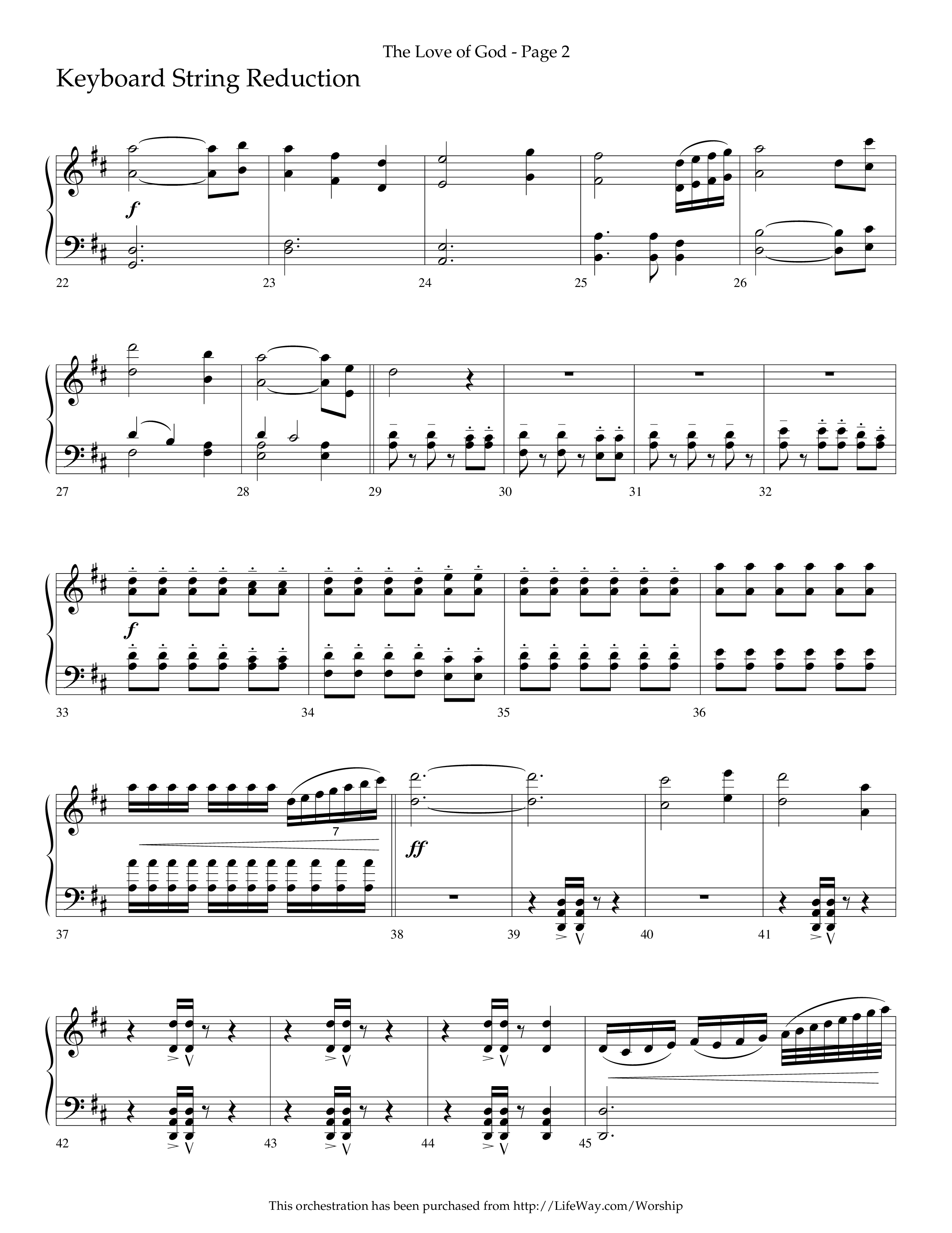 The Love of God (Choral Anthem SATB) String Reduction (Arr. Charlie Sinclair / Orch. Scott Harris / Lifeway Choral)
