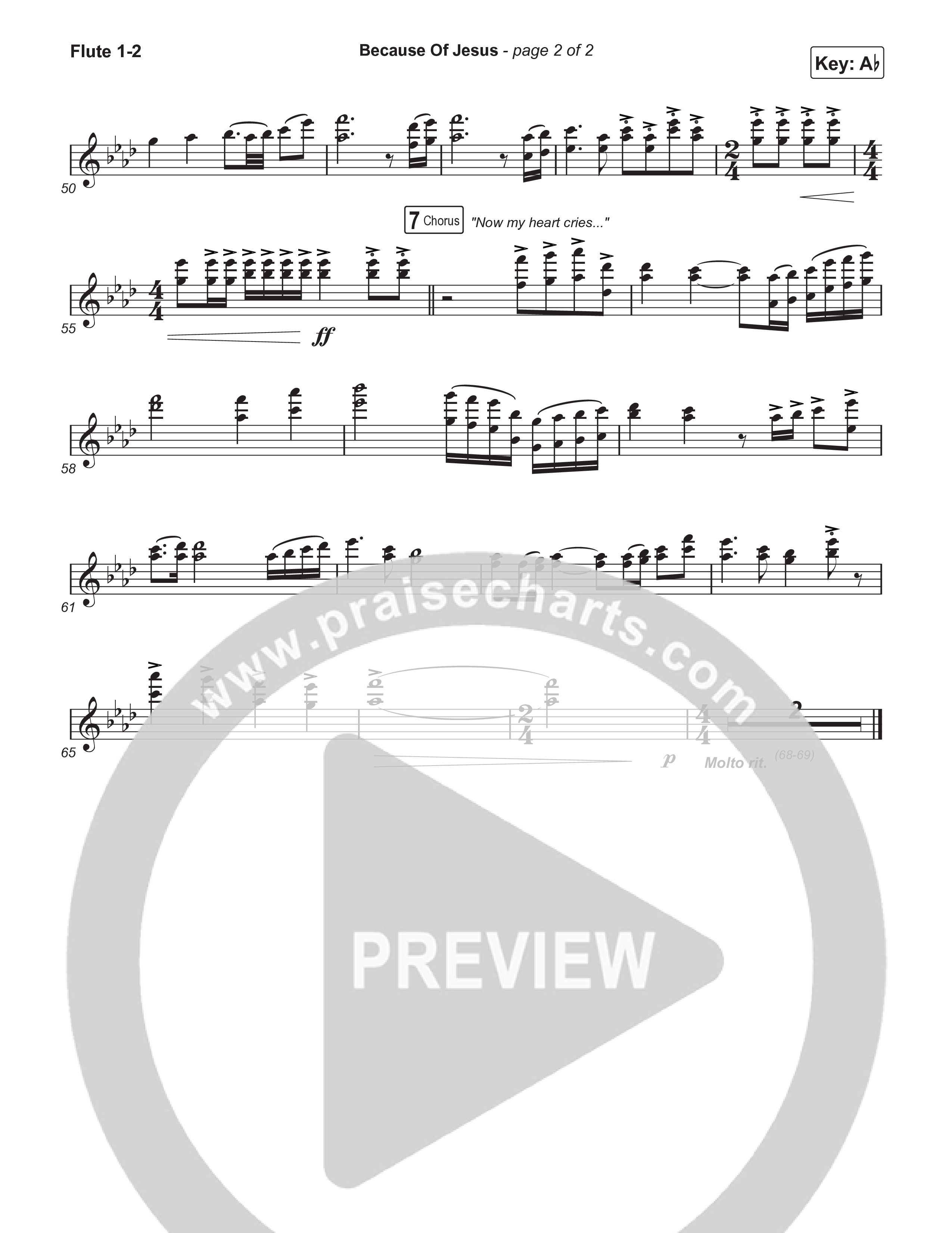 Because Of Jesus (Worship Choir/SAB) Wind Pack (Charity Gayle / Arr. Luke Gambill)