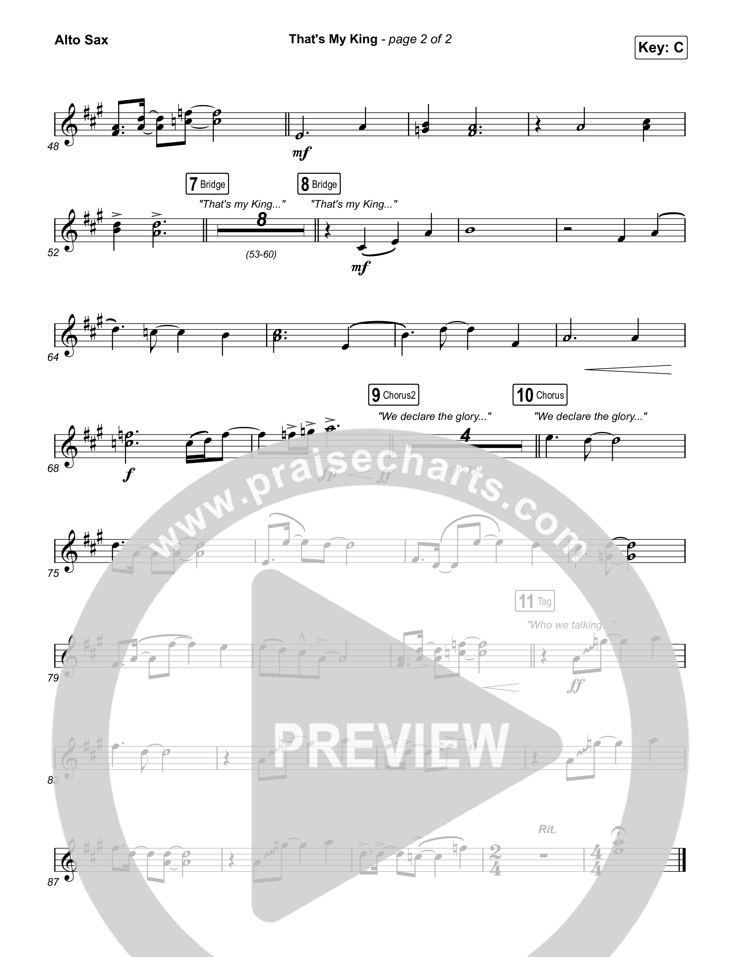 That's My King (Sing It Now) Sax Pack (CeCe Winans / Arr. Luke Gambill)