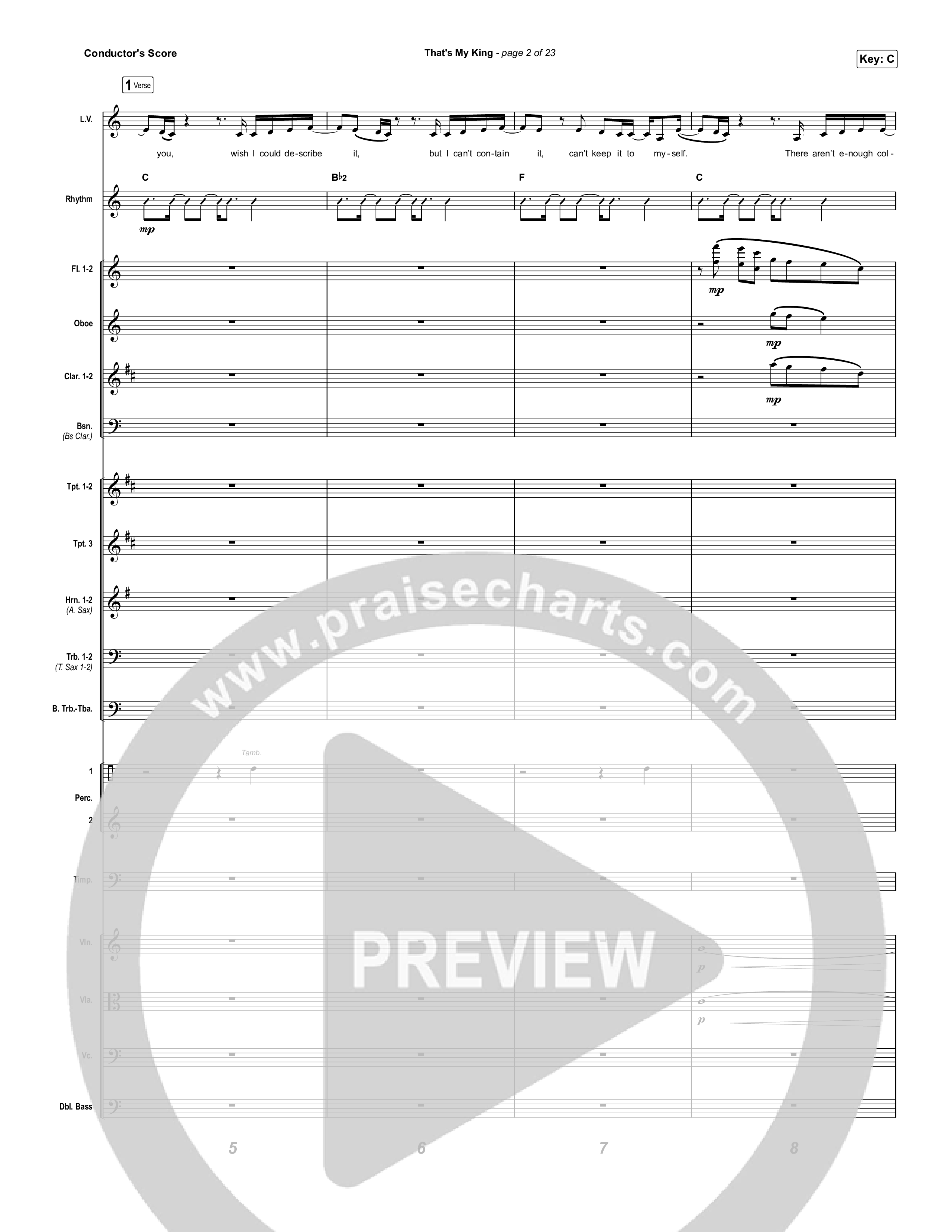 That's My King (Worship Choir/SAB) Conductor's Score (CeCe Winans / Arr. Luke Gambill)