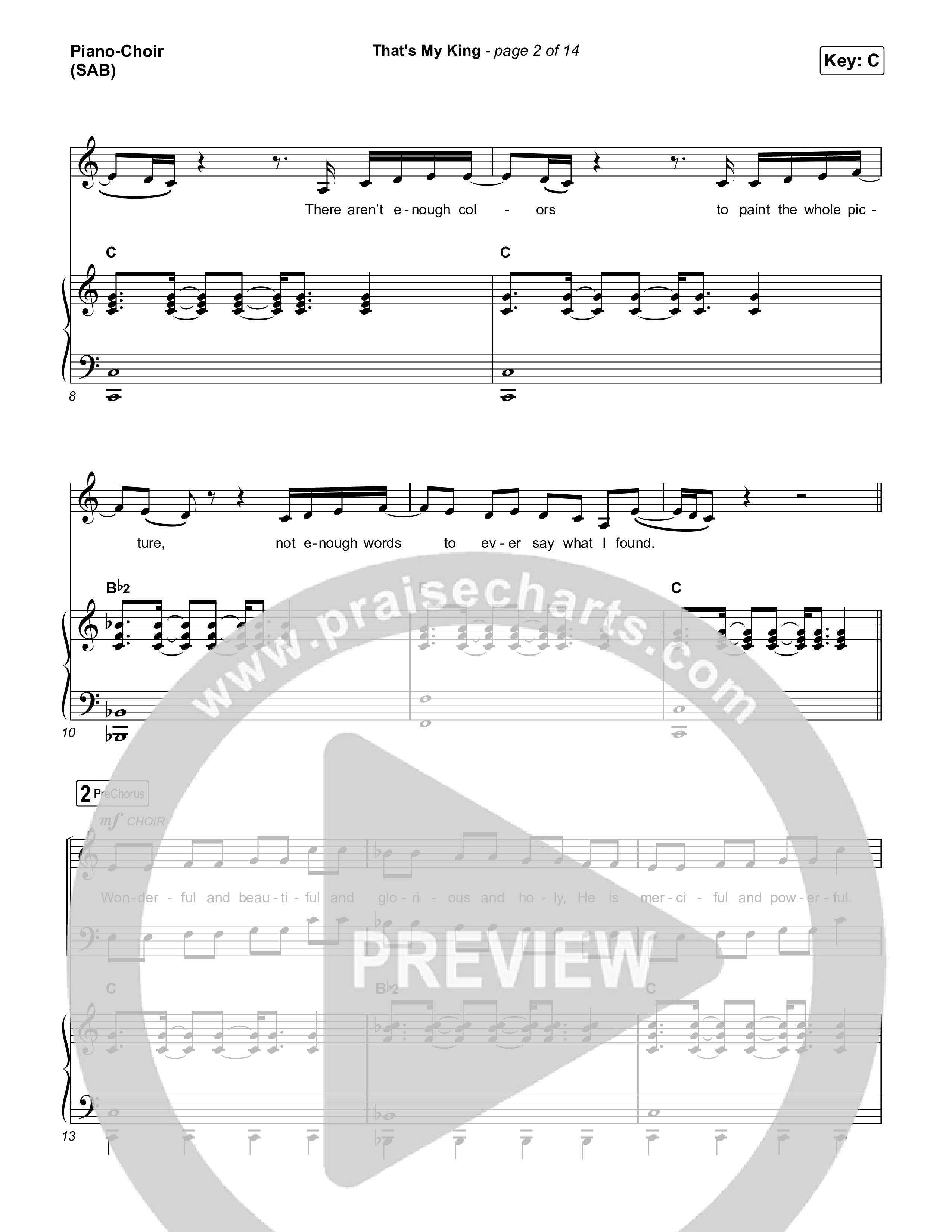 That's My King (Worship Choir/SAB) Piano/Choir (SAB) (CeCe Winans / Arr. Luke Gambill)