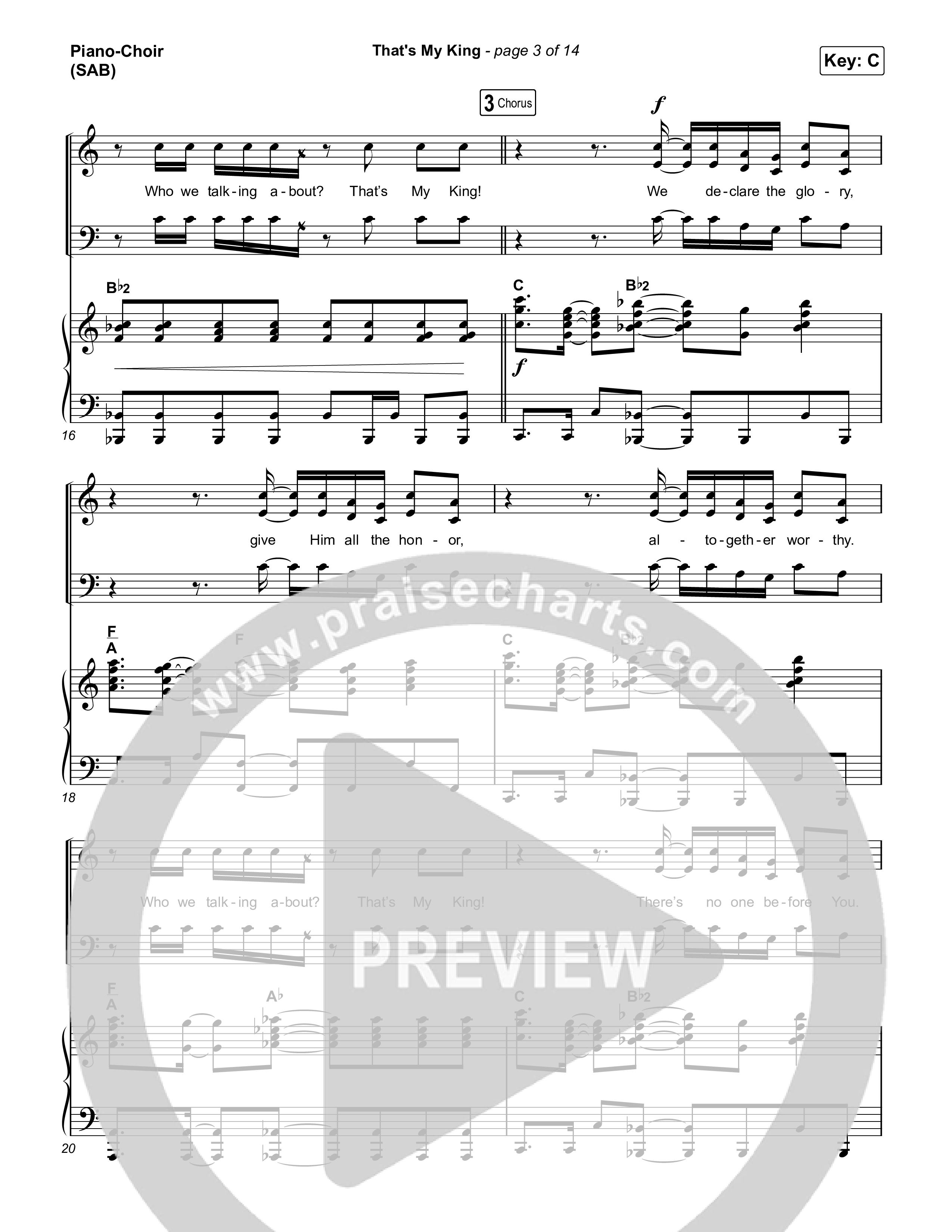 That's My King (Worship Choir/SAB) Piano/Choir (SAB) (CeCe Winans / Arr. Luke Gambill)