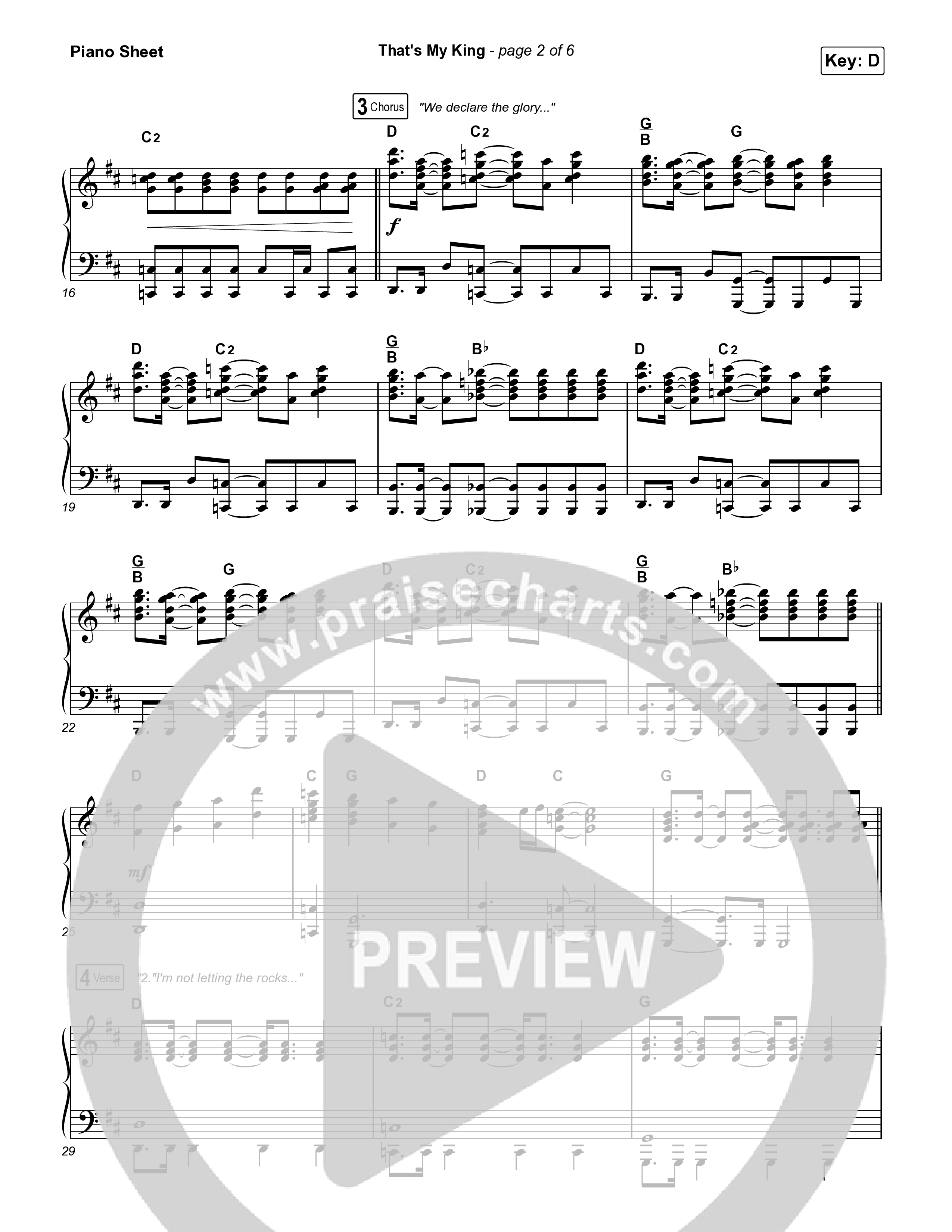 That's My King (Worship Choir/SAB) Piano Sheet (CeCe Winans / Arr. Luke Gambill)