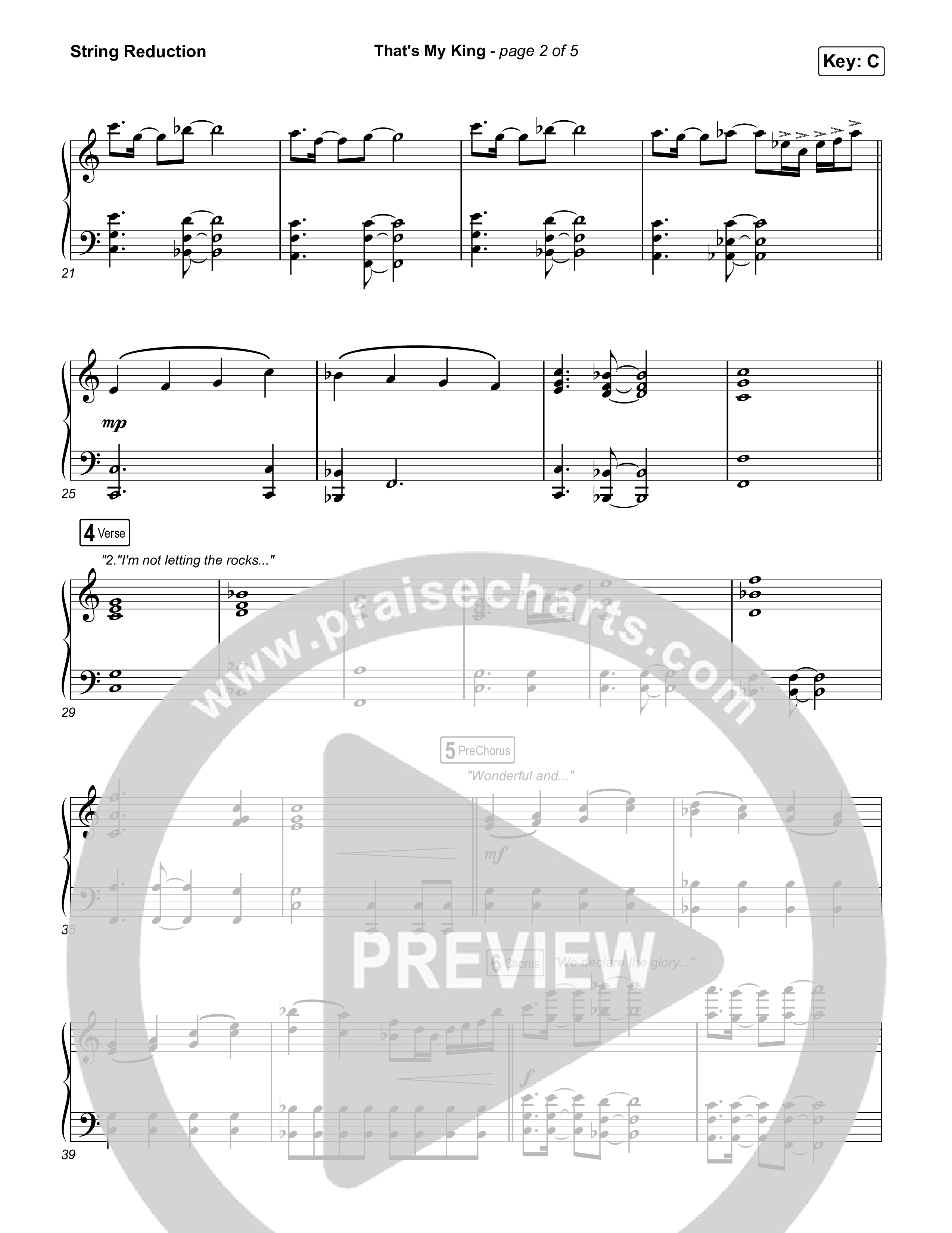 That's My King (Worship Choir/SAB) String Reduction (CeCe Winans / Arr. Luke Gambill)