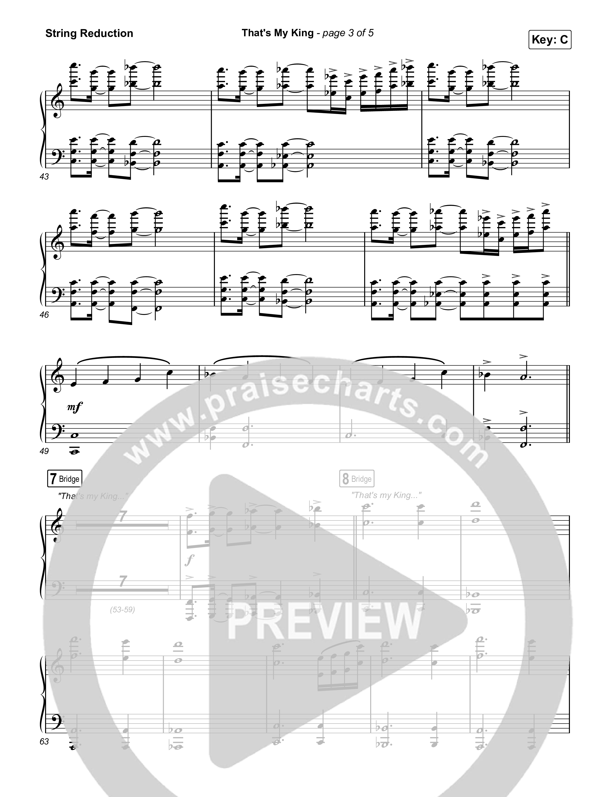 That's My King (Worship Choir/SAB) String Reduction (CeCe Winans / Arr. Luke Gambill)