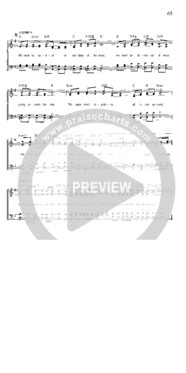 We Must Be United Lead Sheet ()